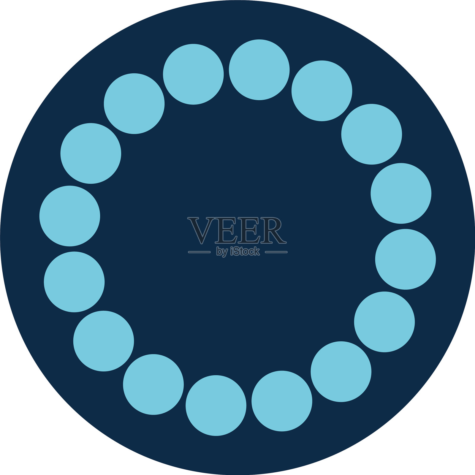 指向加载圆块样式图标插画图片素材