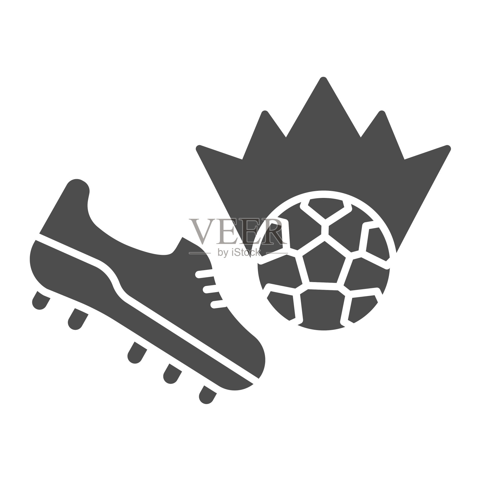 鞋踢球固体图标踢足球插画图片素材