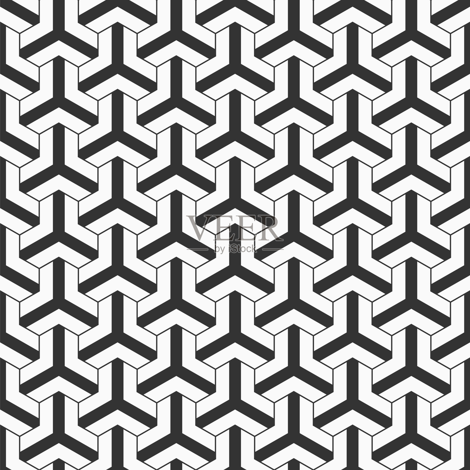 抽象无缝花纹条纹几何瓷砖插画图片素材