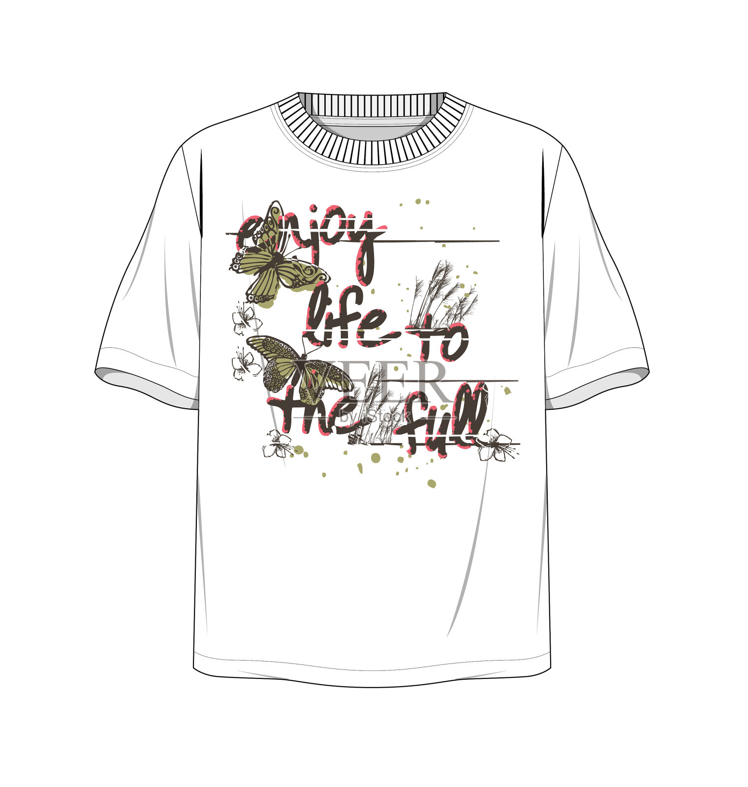 图形t恤插画图片素材