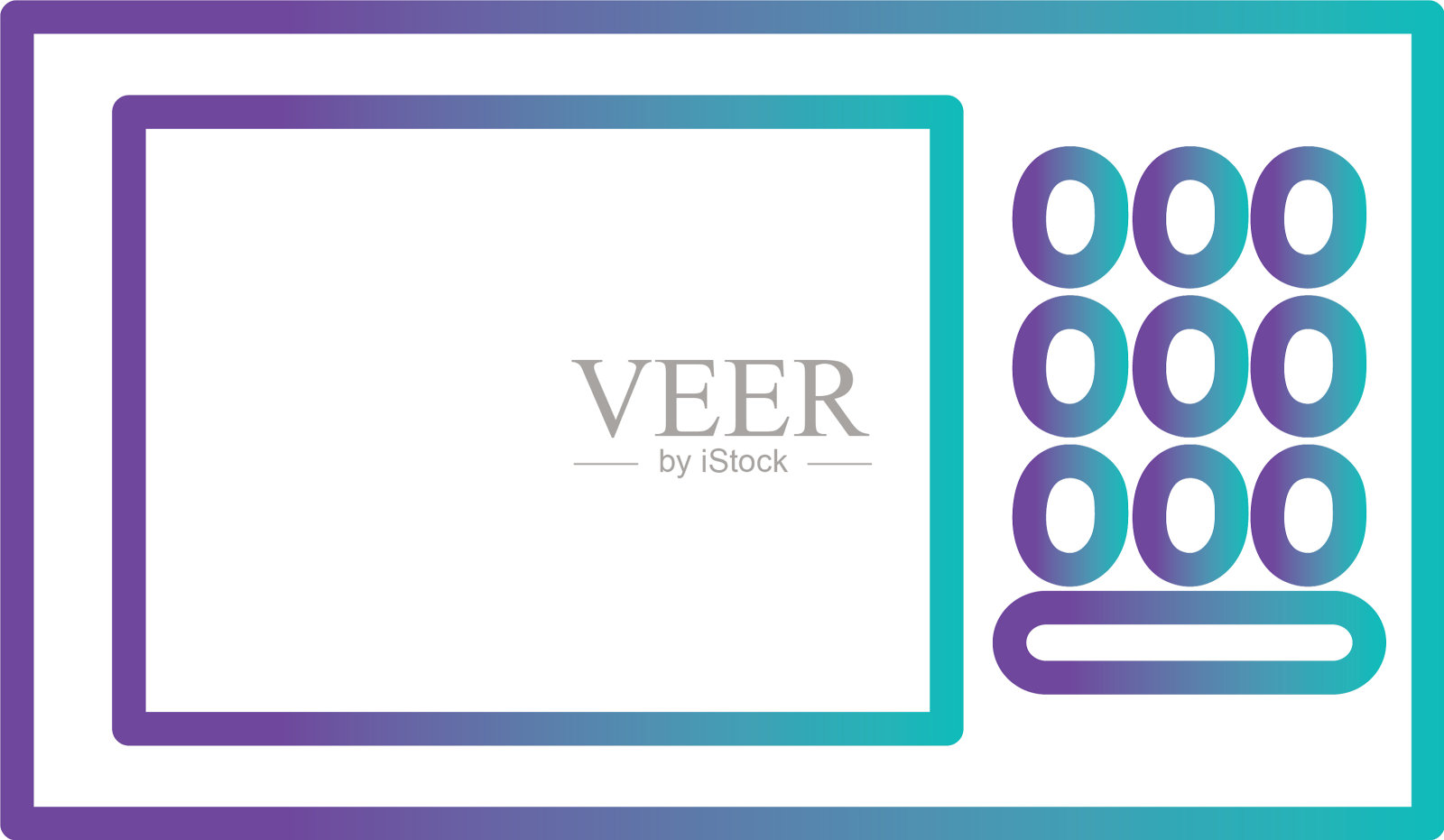 孤立微波梯度样式图标插画图片素材