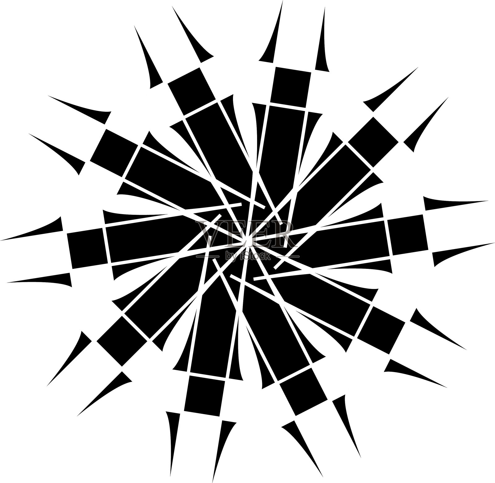 圆形和径向抽象曼荼罗图案插画图片素材