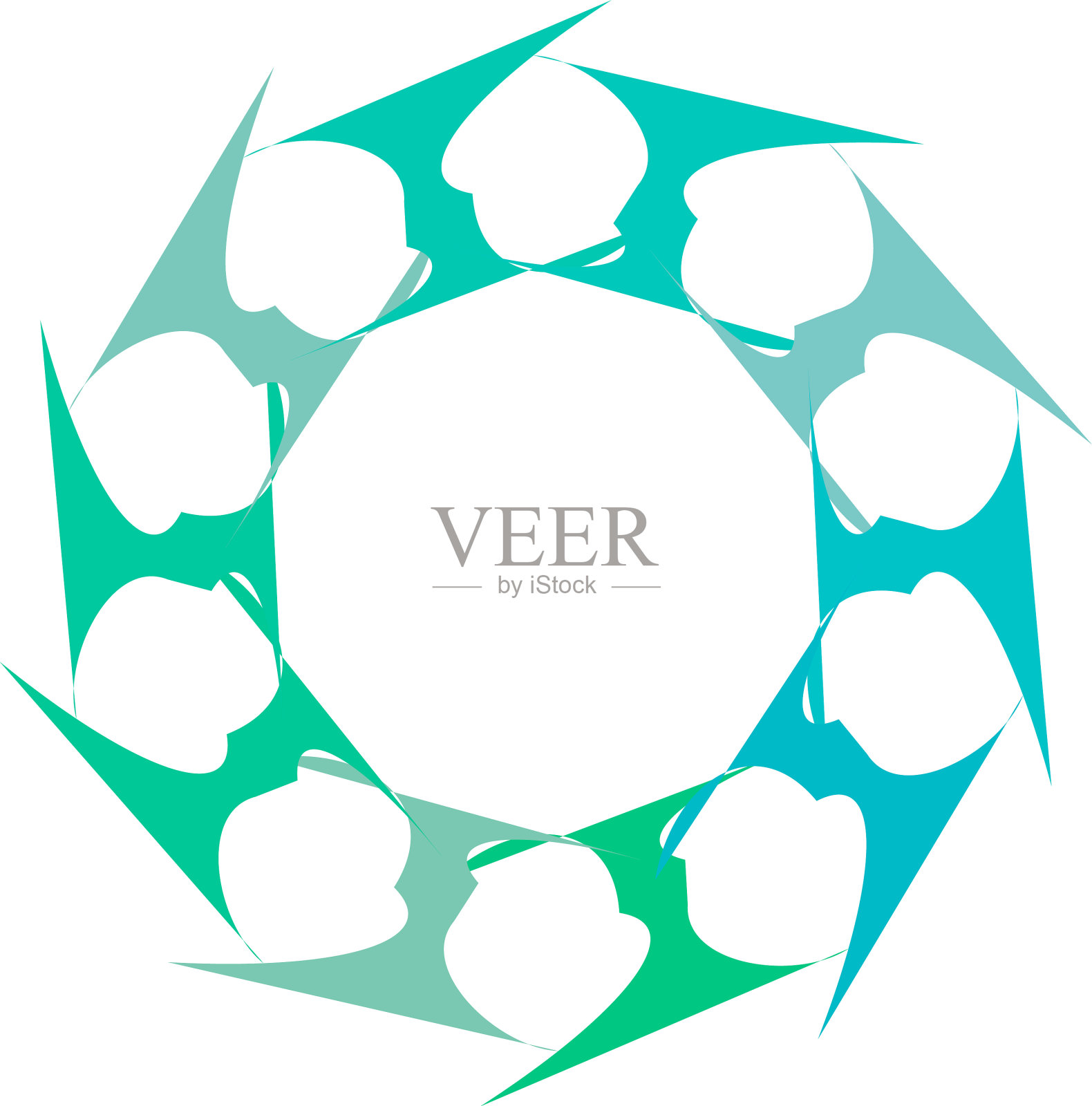 彩色圆形和径向抽象曼荼罗插画图片素材