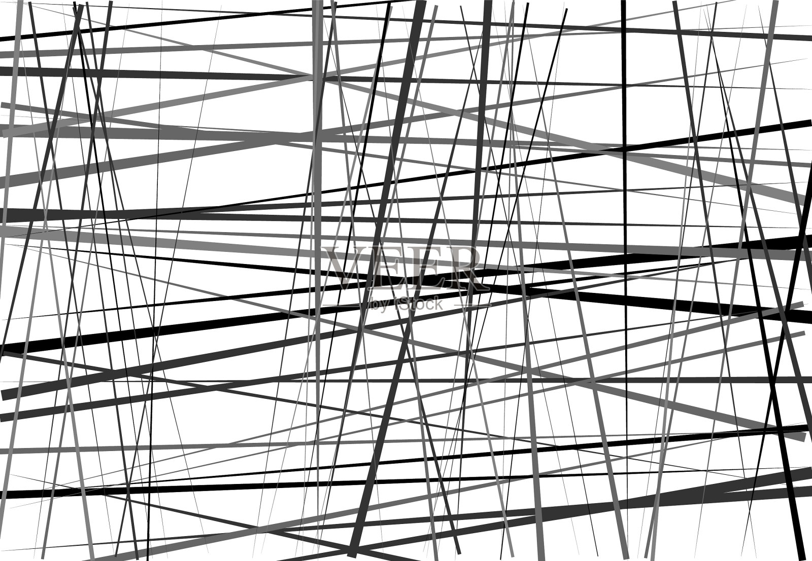 随机混乱线条的抽象几何艺术插画图片素材
