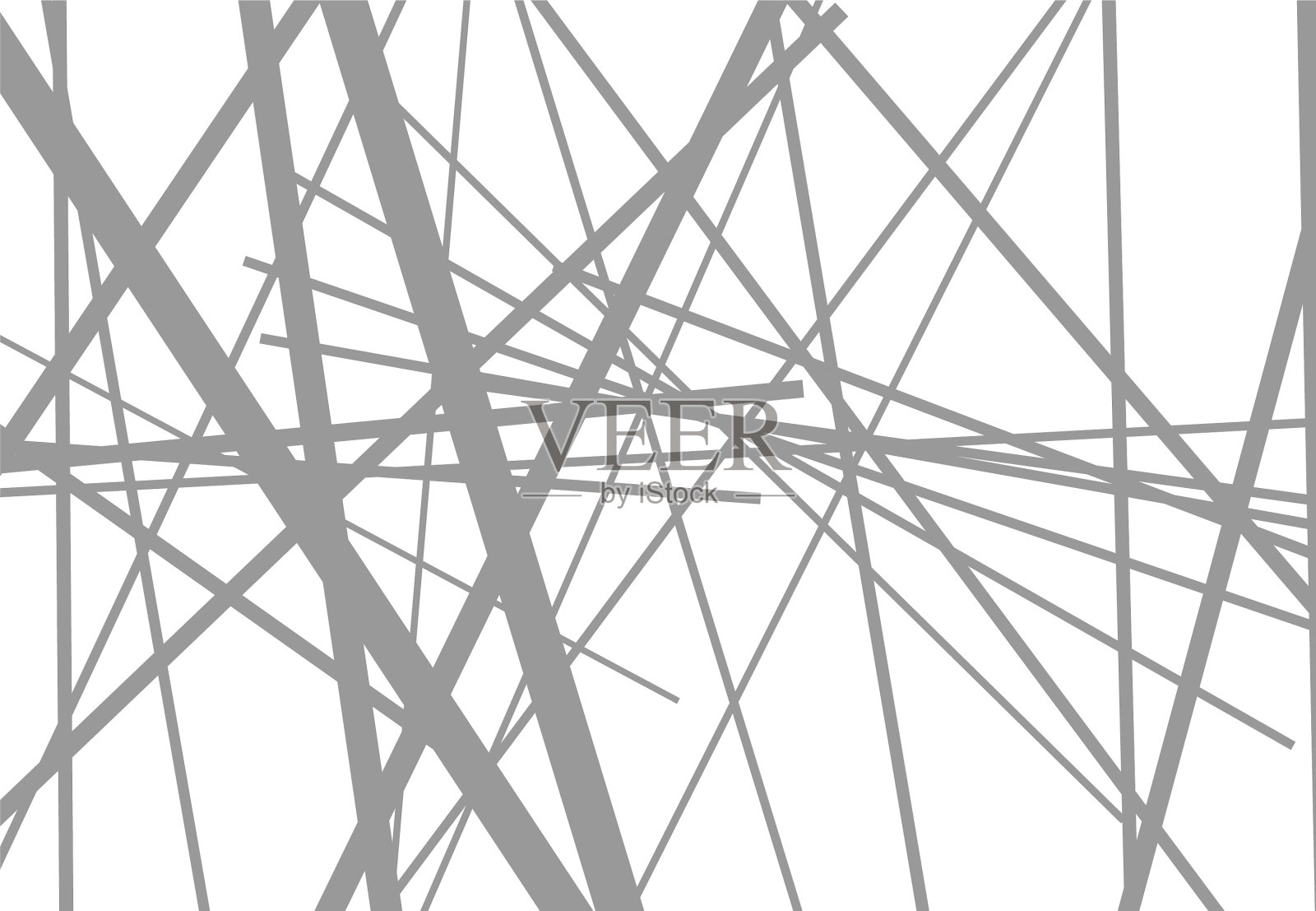 随机混乱线条的抽象几何艺术插画图片素材