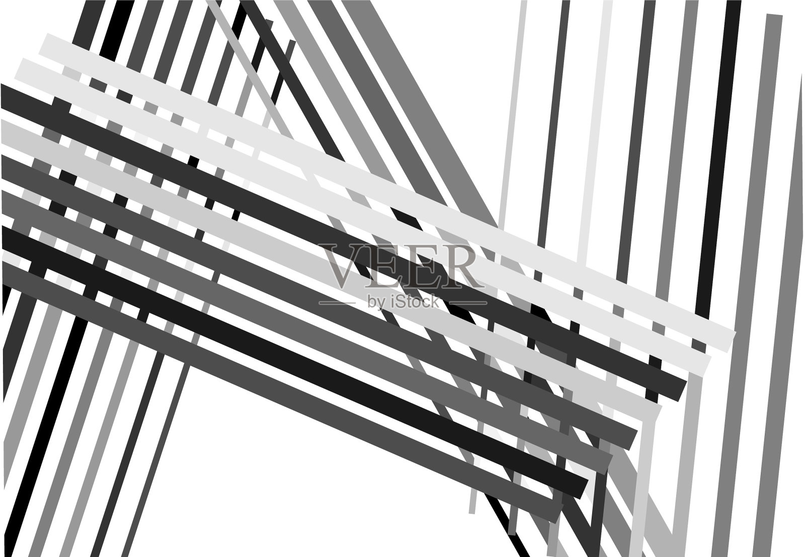 随机混乱线条的抽象几何艺术插画图片素材