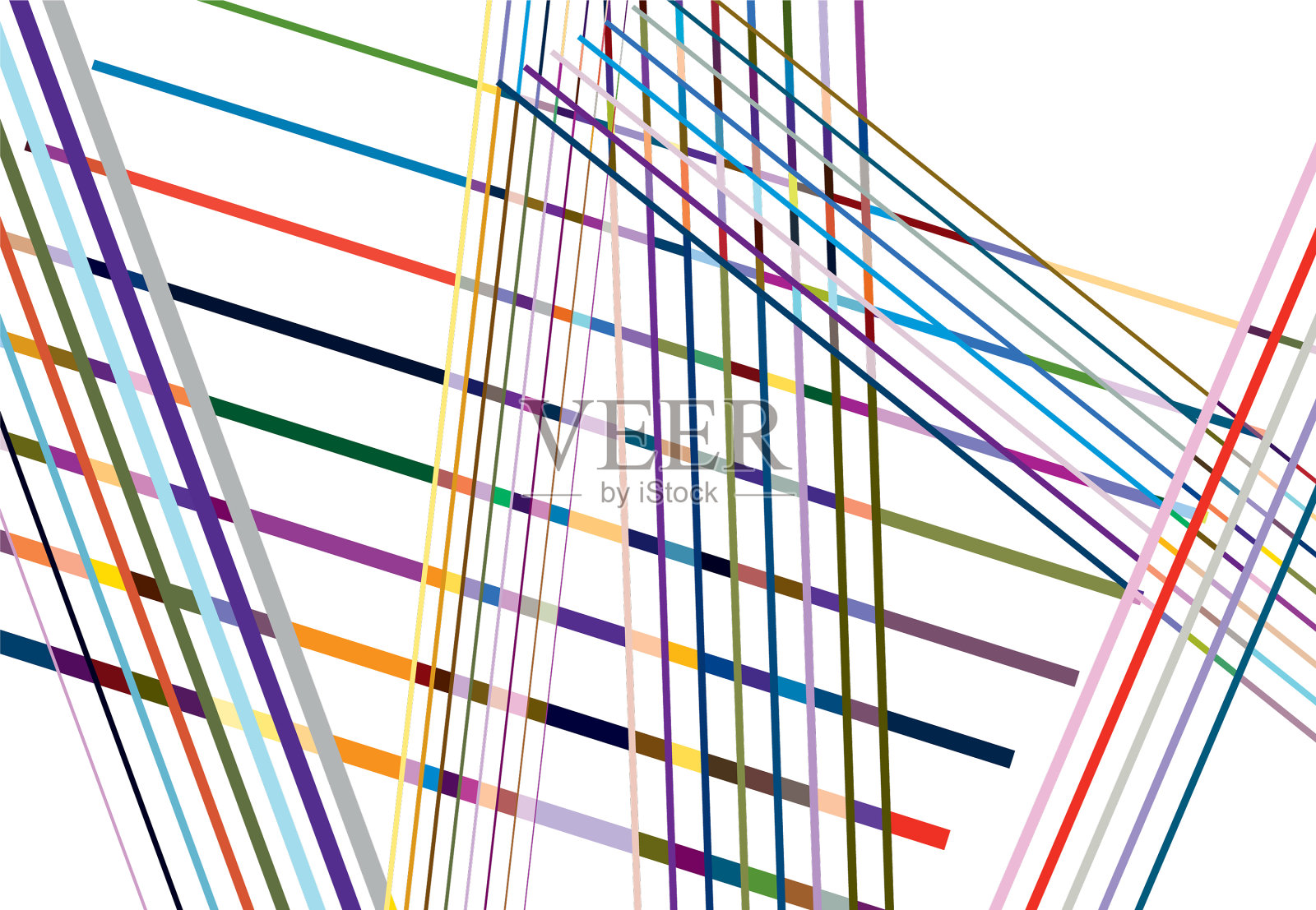 生动活泼色彩丰富的抽象几何艺术插画图片素材