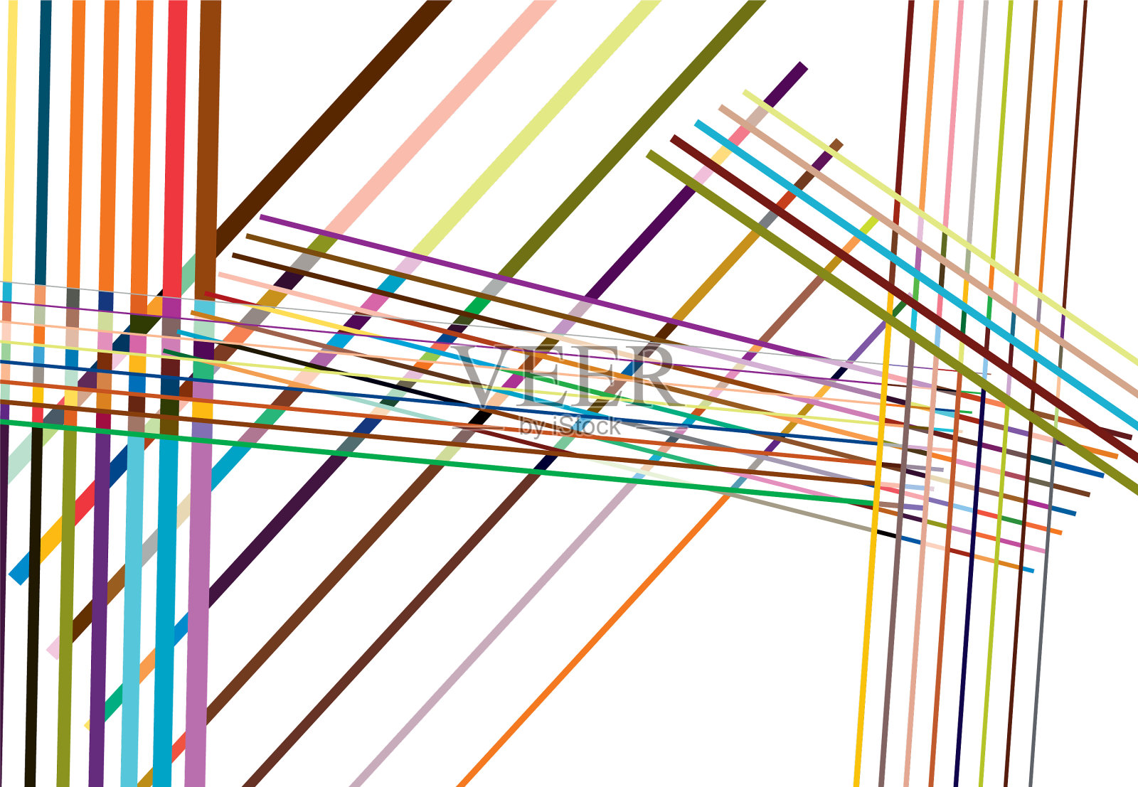 生动活泼色彩丰富的抽象几何艺术插画图片素材