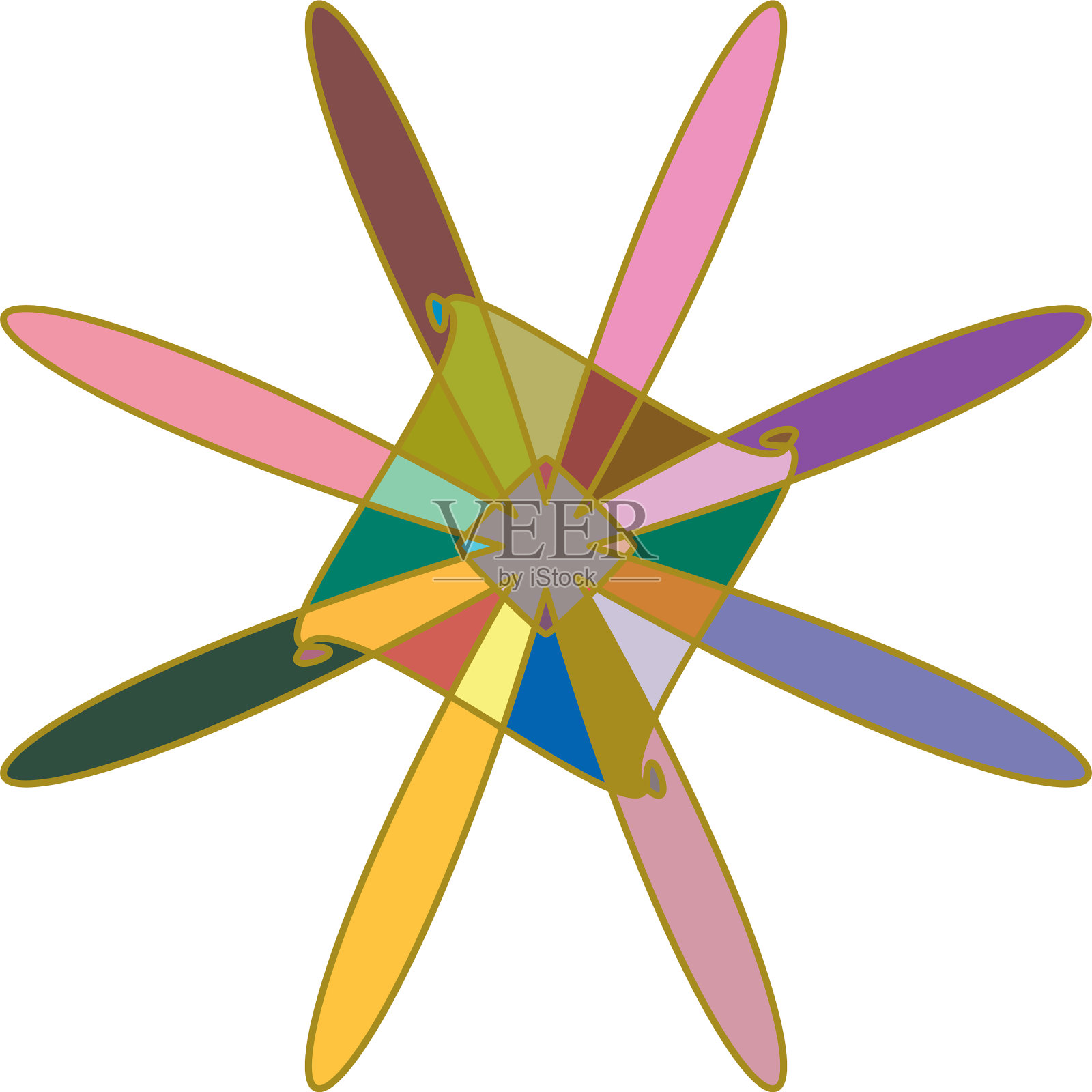 几何曼陀罗装饰装饰符号插画图片素材