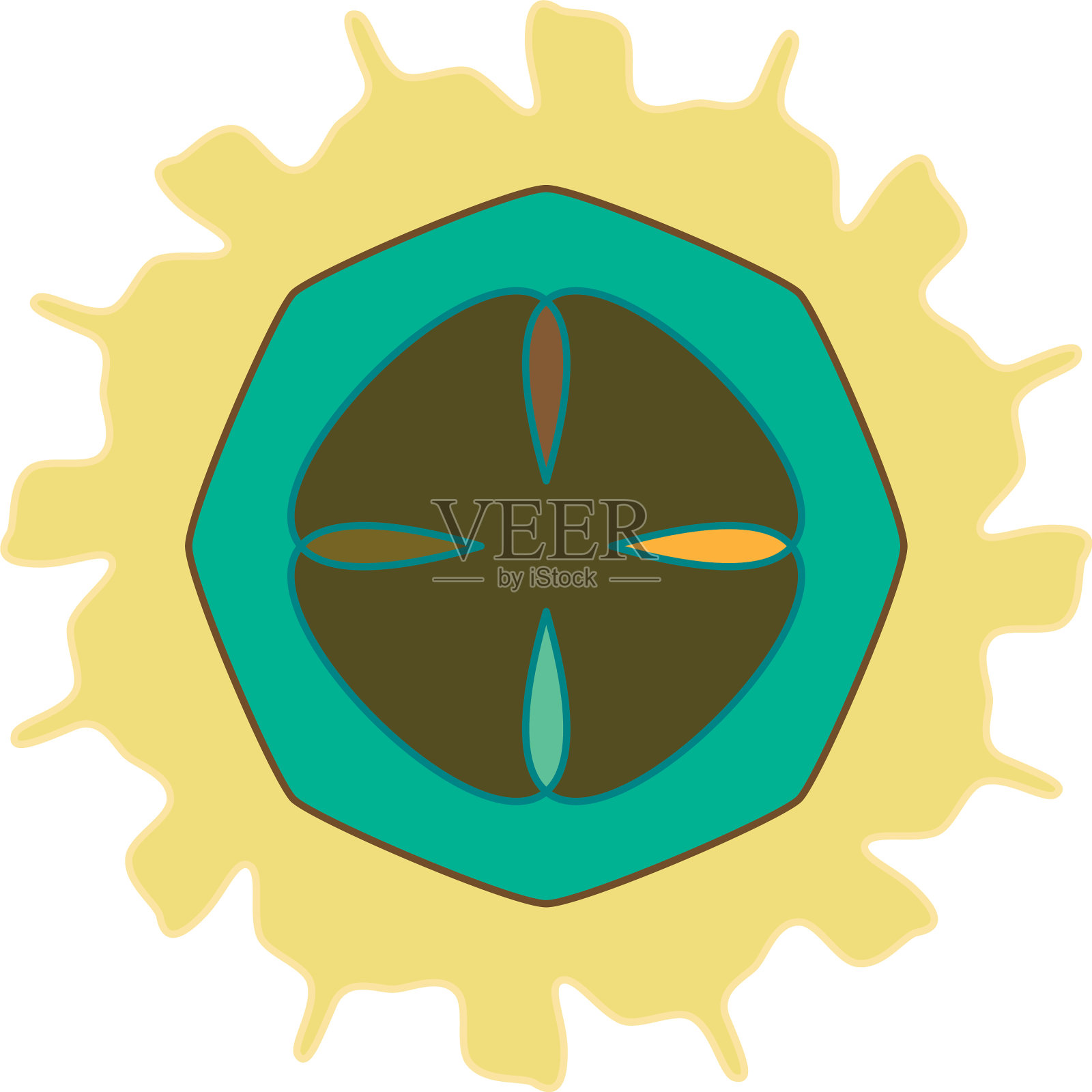 几何曼陀罗装饰装饰符号插画图片素材