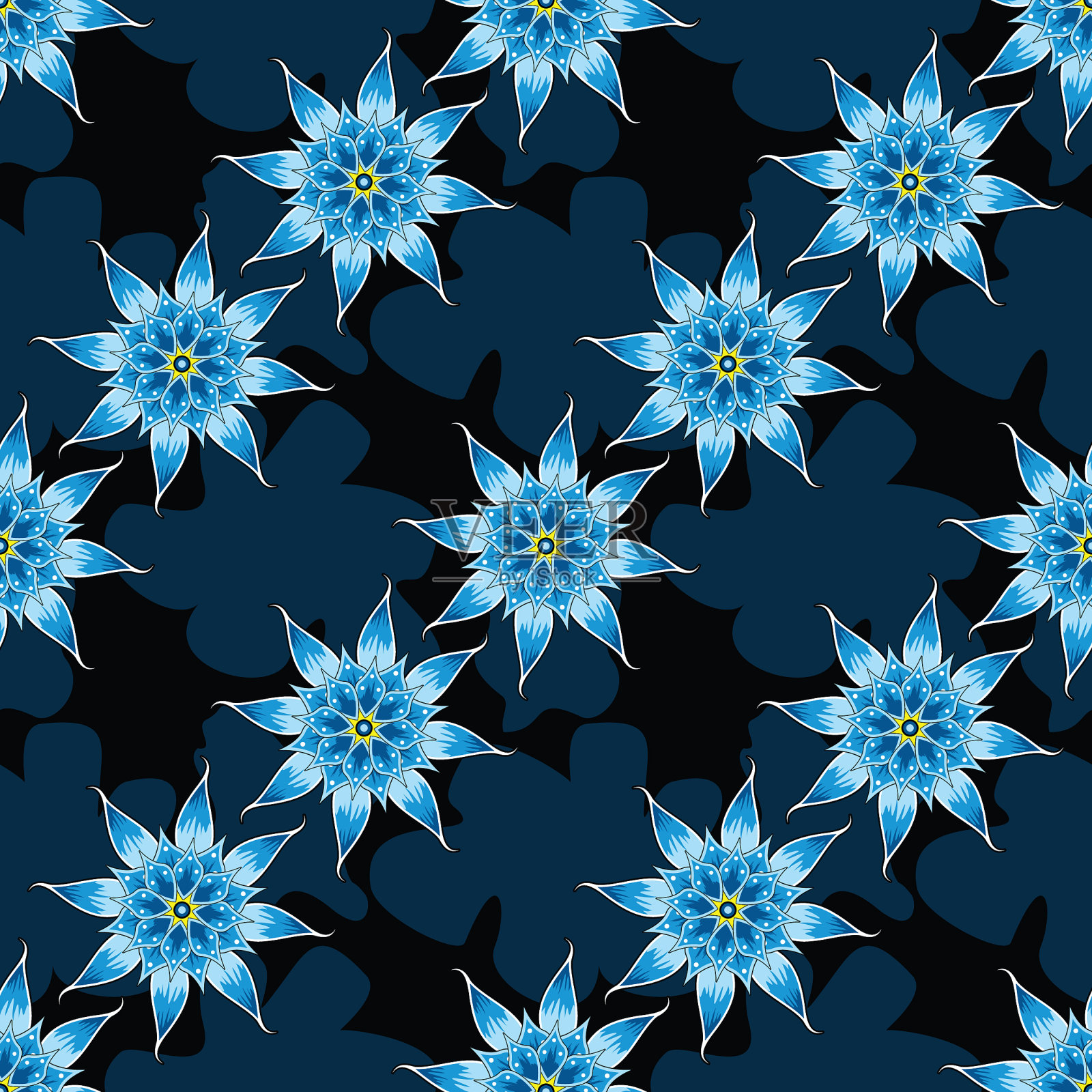 花型无缝图案插画图片素材