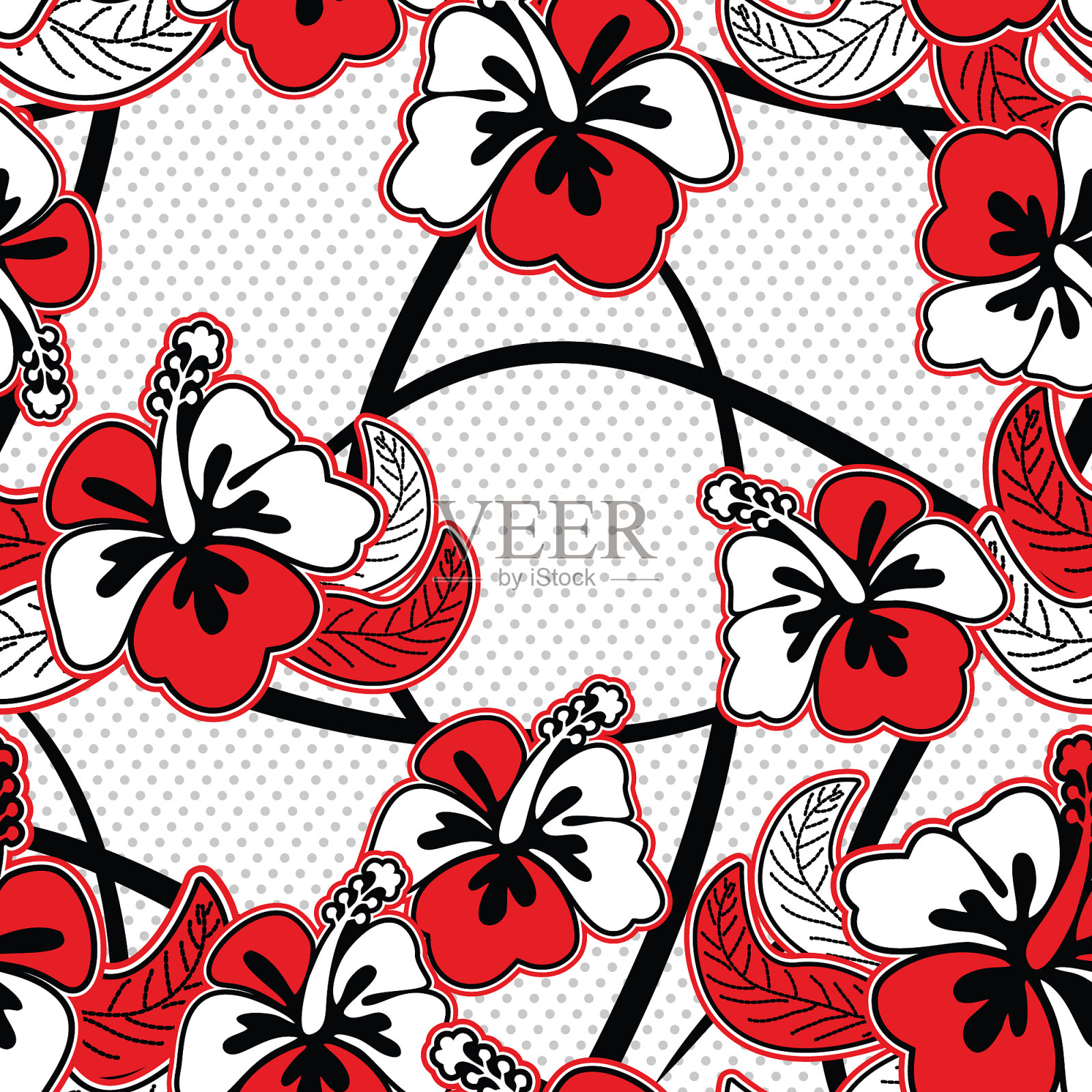 花型无缝图案插画图片素材