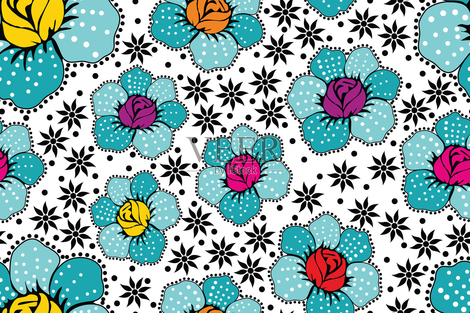 花型无缝图案插画图片素材