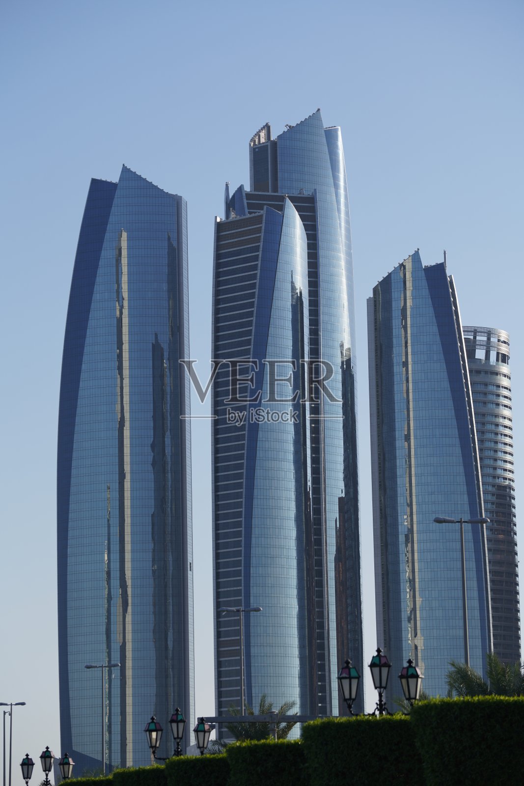 阿布扎比摩天大楼的风景照片摄影图片