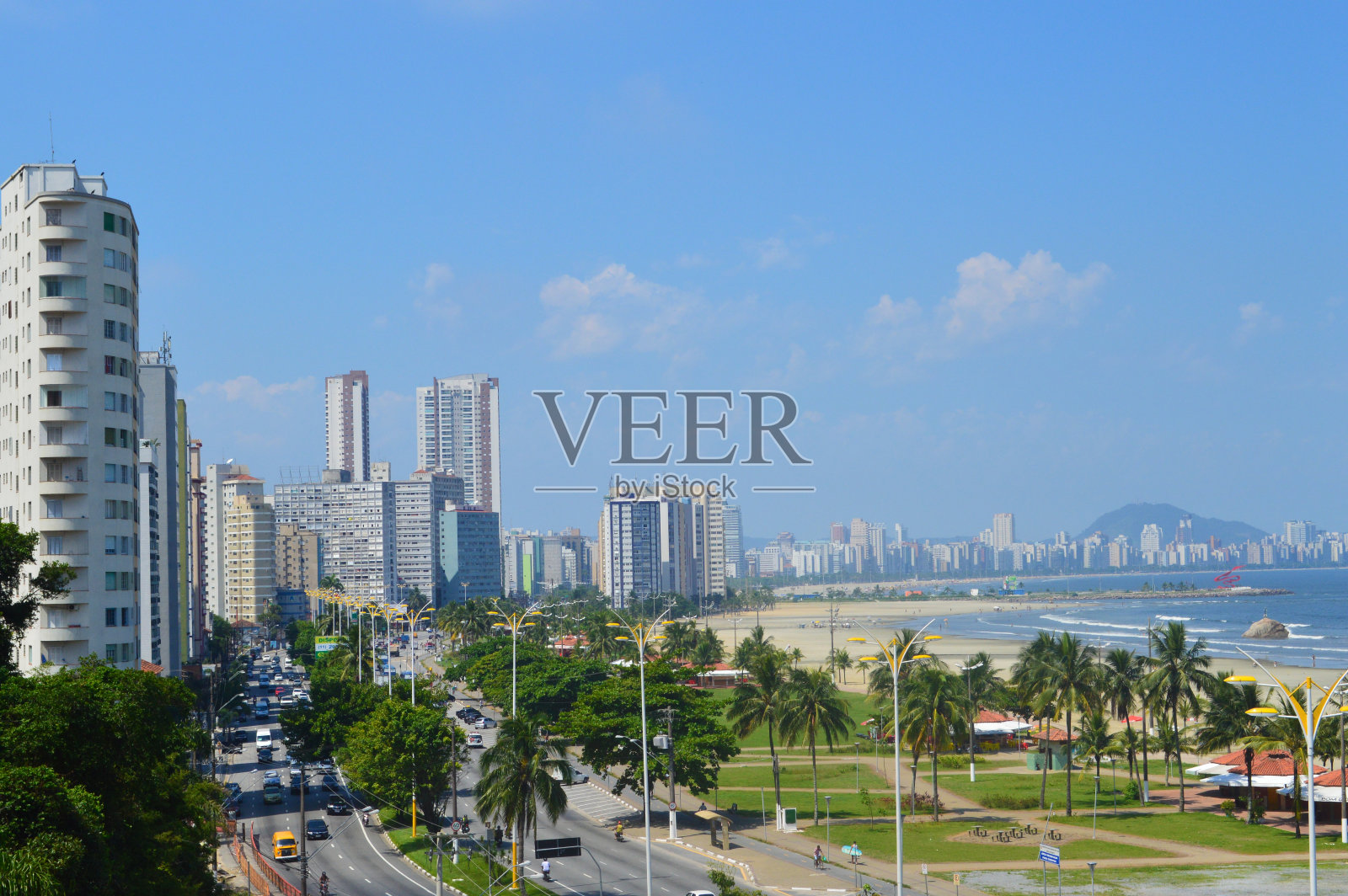 SAO VICENTE, SAO PAULO，巴西-美丽的城市景色照片摄影图片