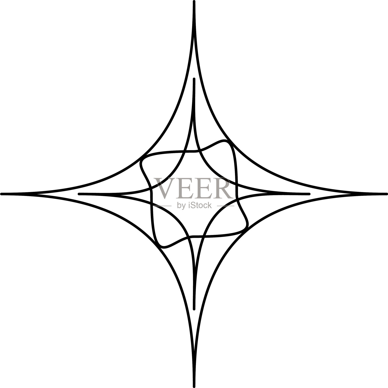 几何曼陀罗装饰装饰符号插画图片素材