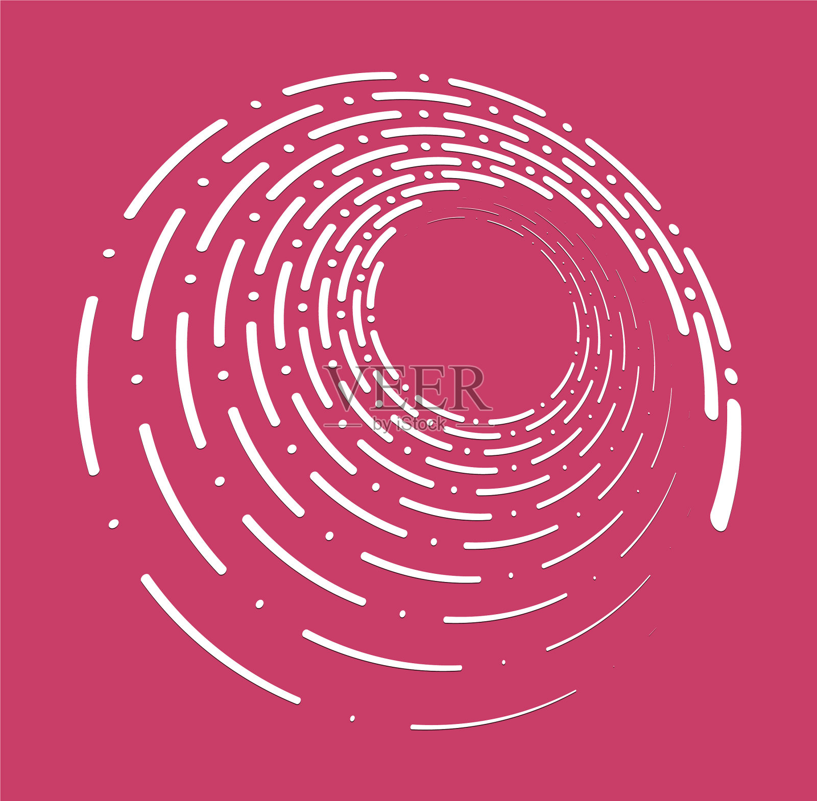 白色螺旋状卷曲和卷曲的形状插画图片素材