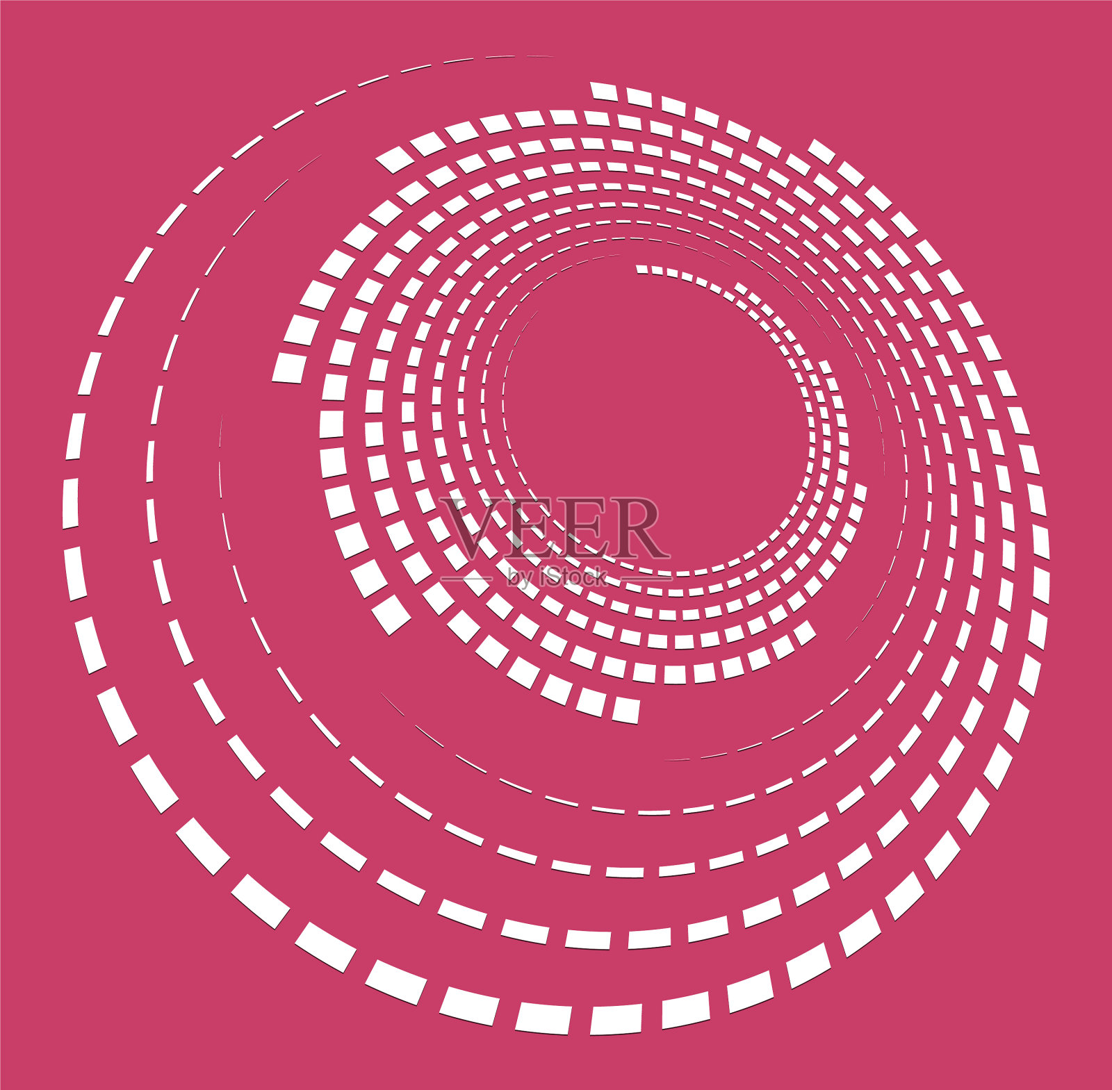 白色螺旋状卷曲和卷曲的形状插画图片素材