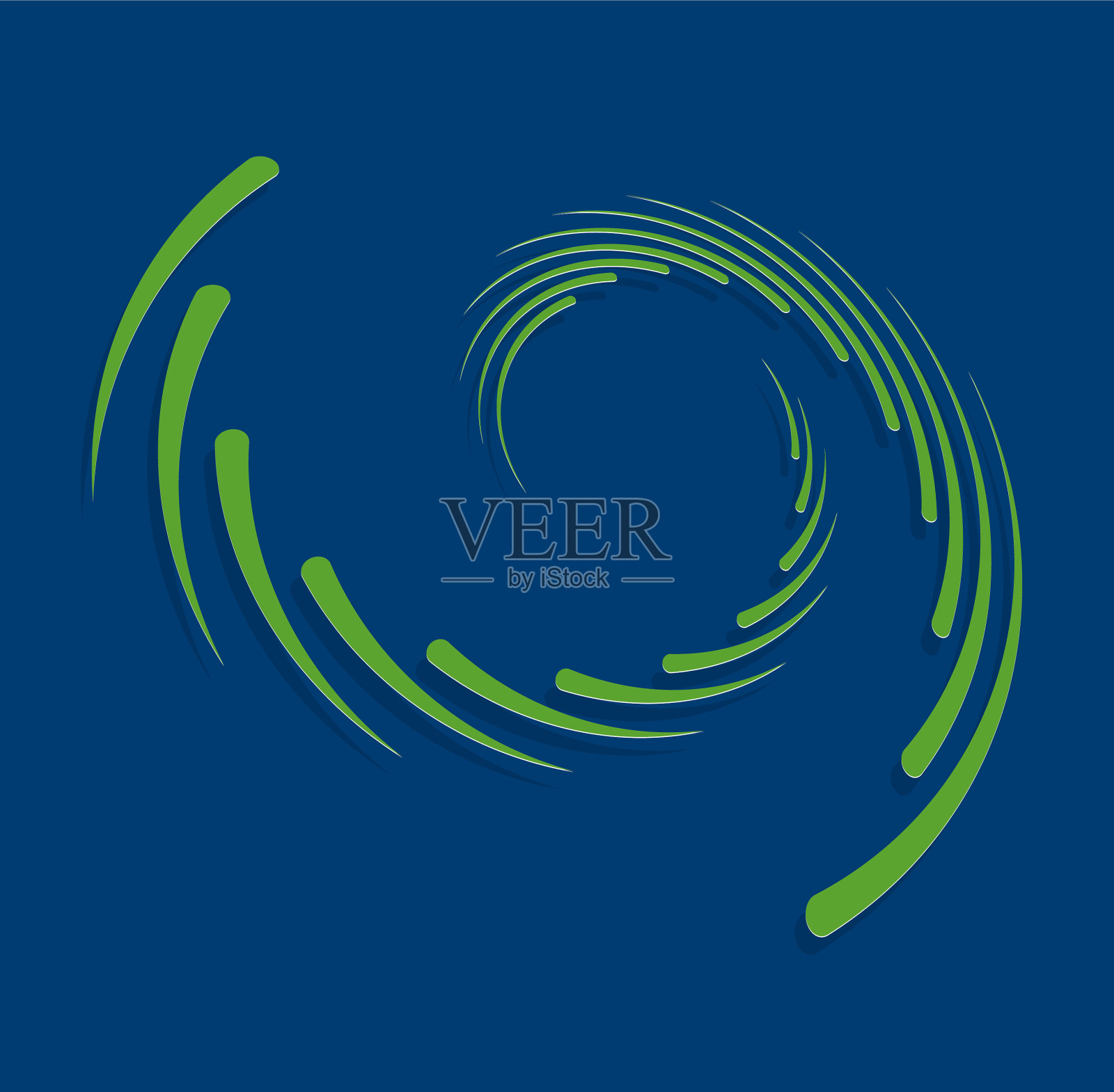 双音卷曲线圈旋转蜗壳形状缠绕插画图片素材