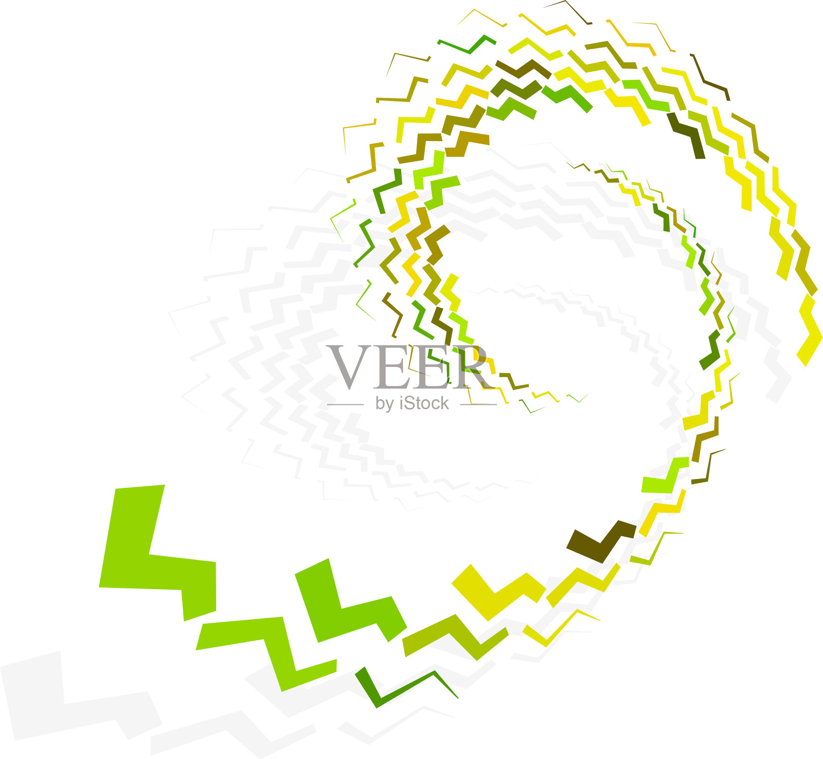 单色环旋转循环同心圆环插画图片素材