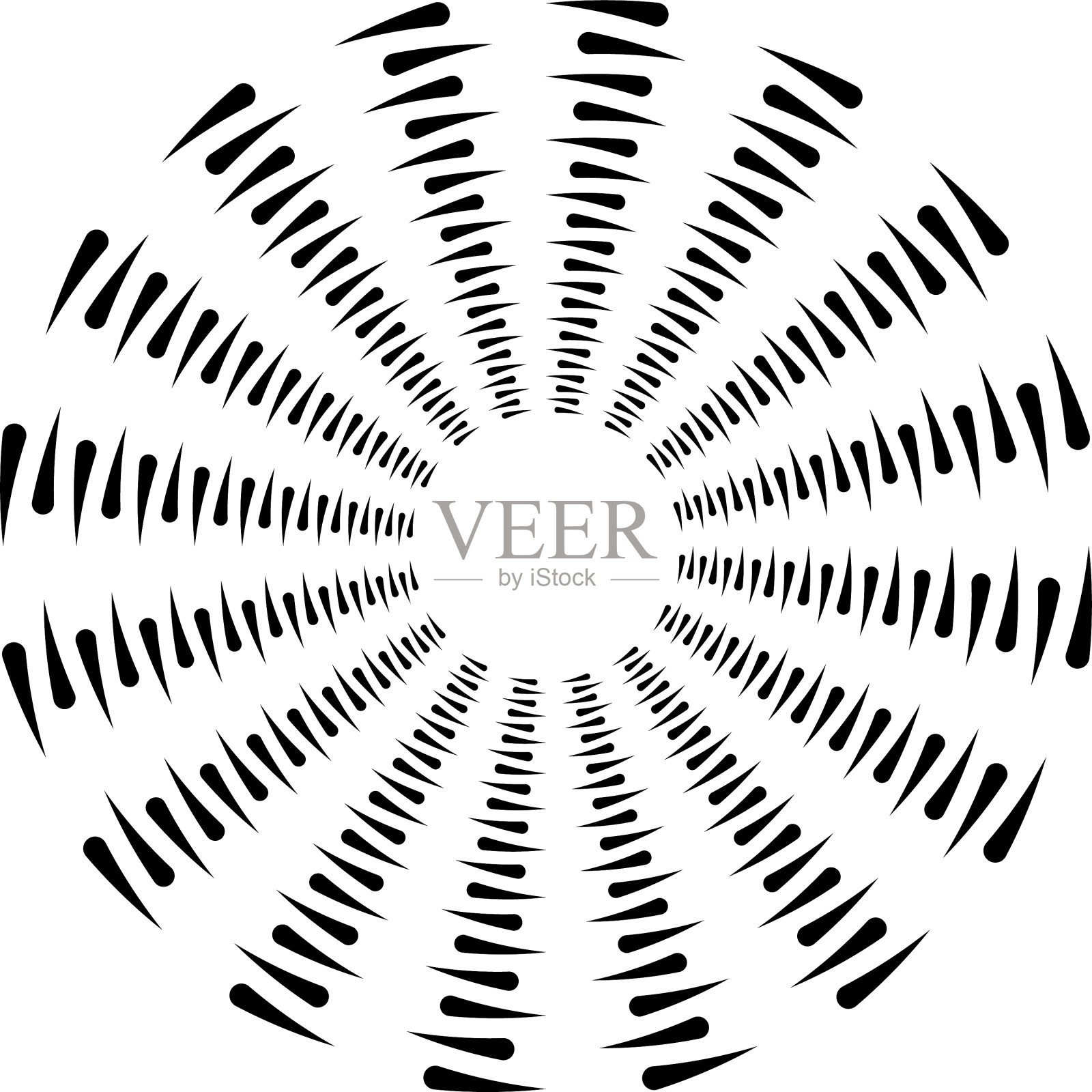 单色蜗壳旋涡形状扭曲螺旋插画图片素材