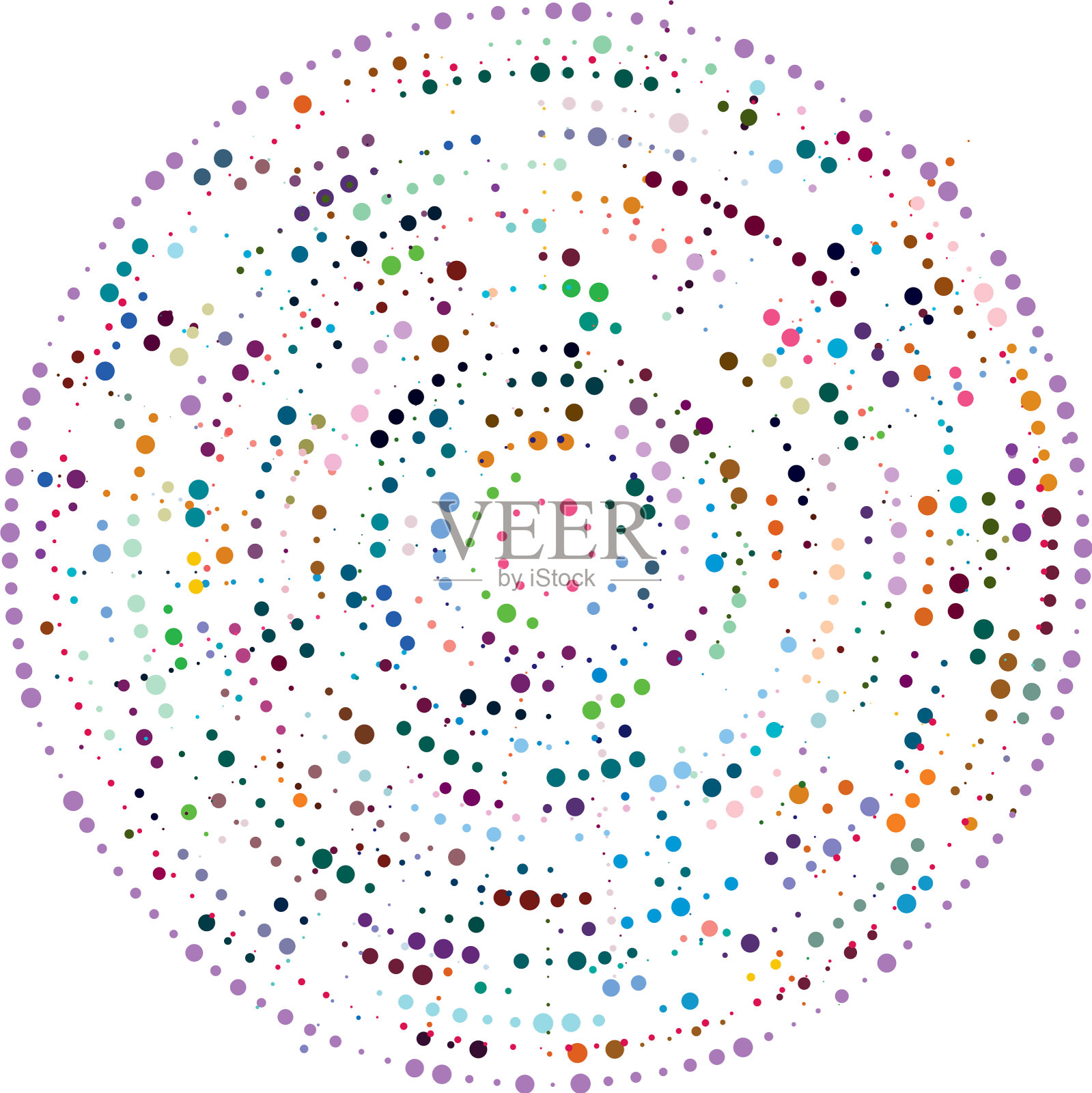 随机点，圆圈，抽象斑点，点插画图片素材