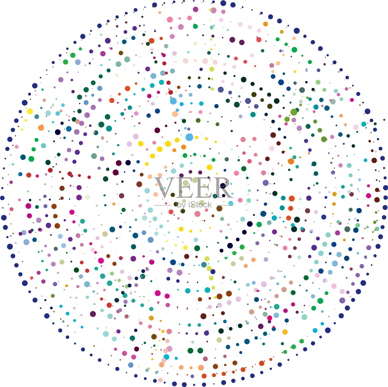 随机点，圆圈，抽象斑点，点插画图片素材