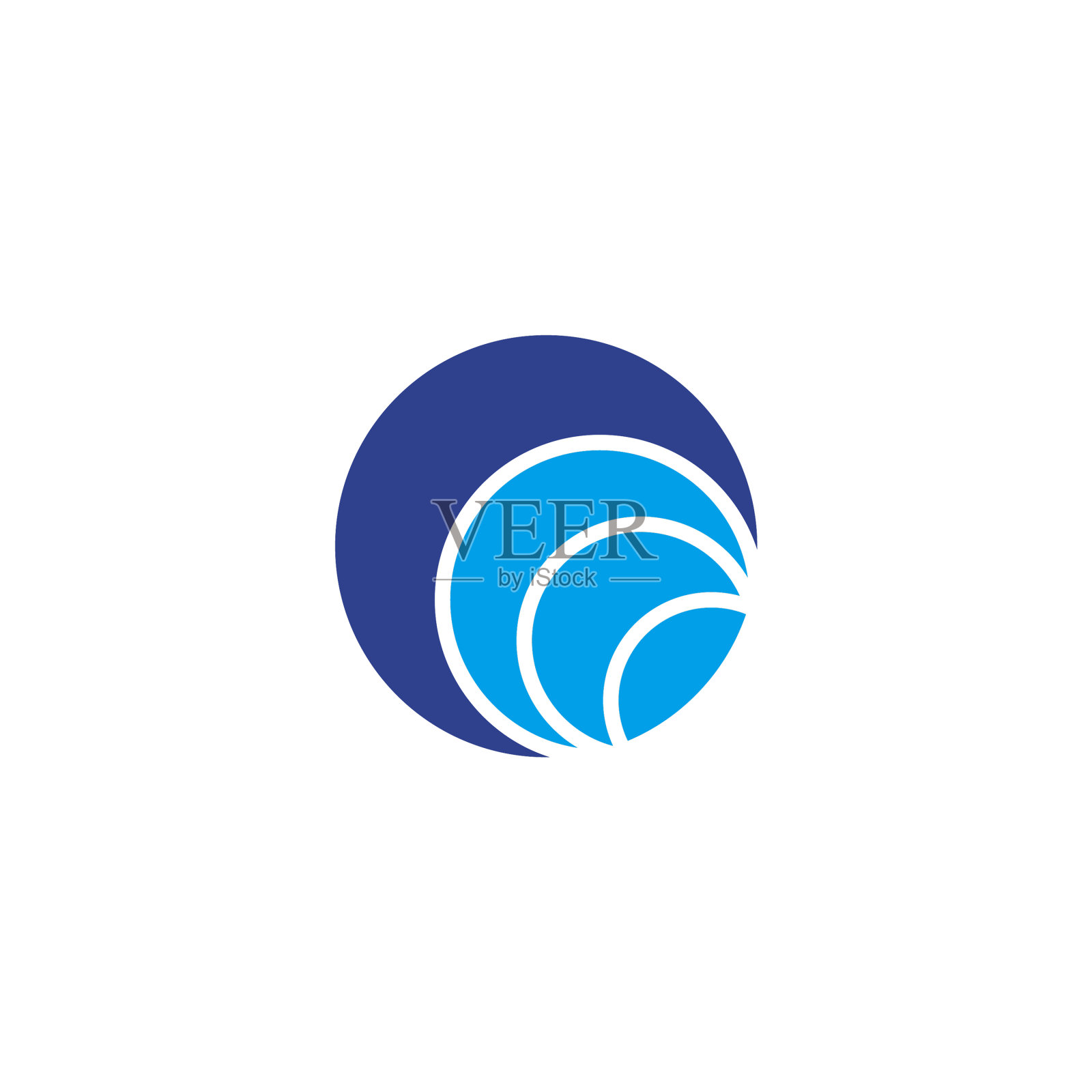 波浪图标标志设计模板插画图片素材