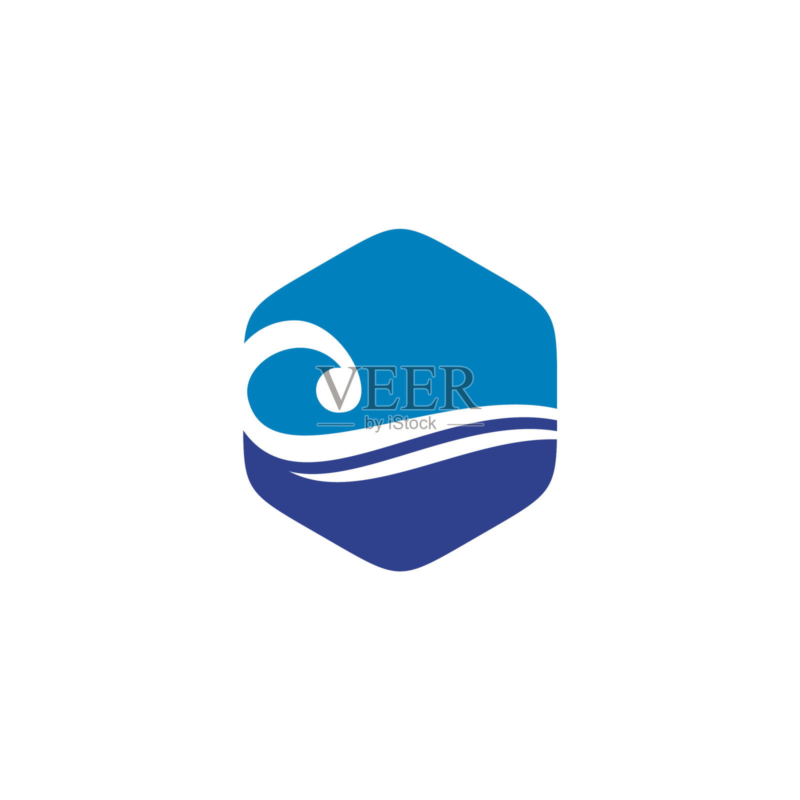 波浪图标标志设计模板插画图片素材