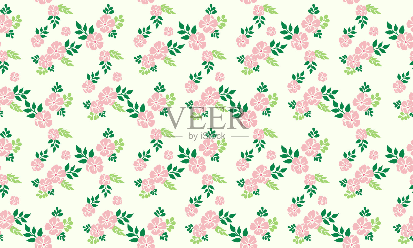 浪漫的花图案背景情人节插画图片素材