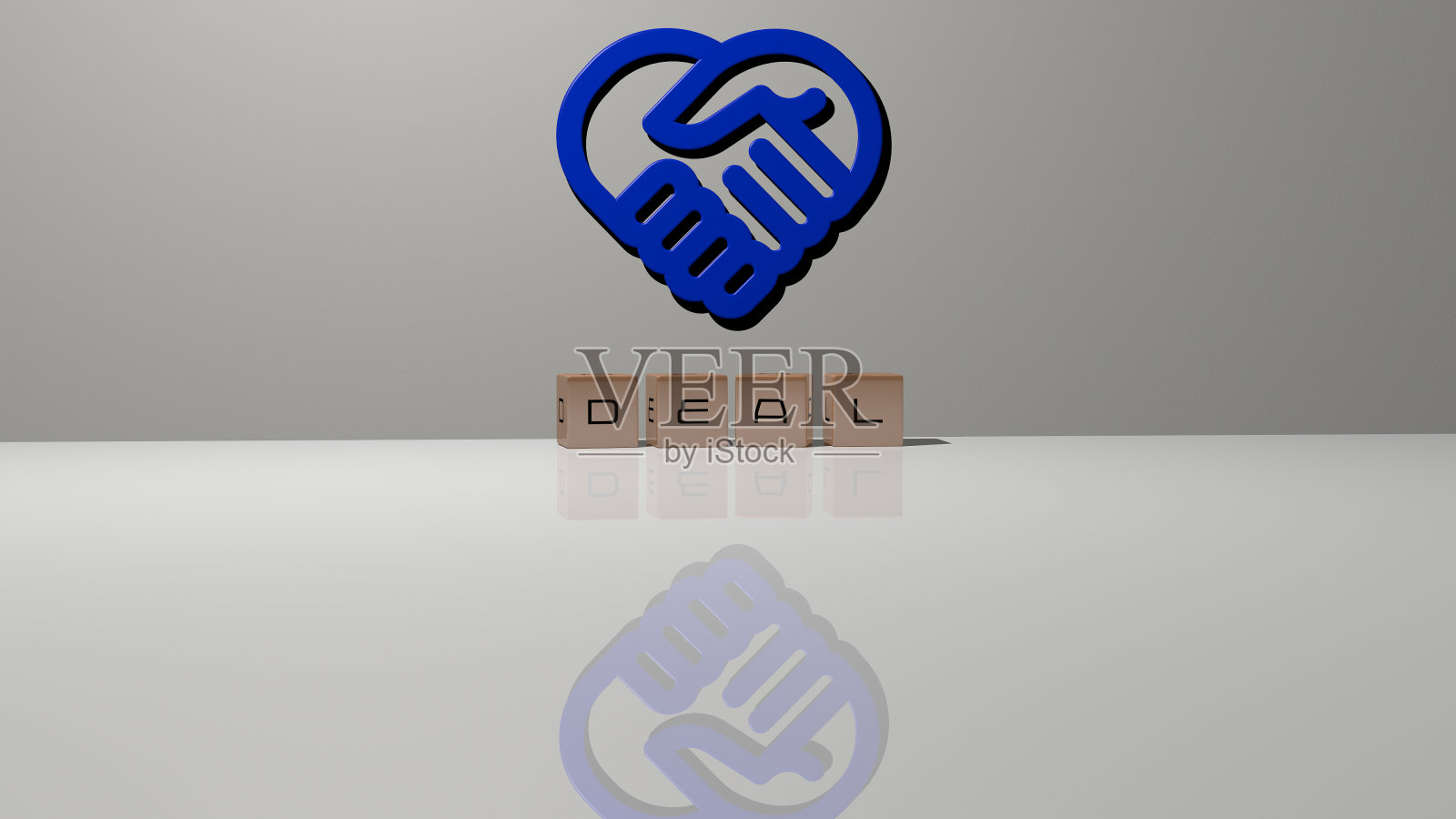 3D表现处理在墙上的图标和文本安排由金属立方体字母在镜子地板上的概念意义和幻灯片演示。业务和插图照片摄影图片