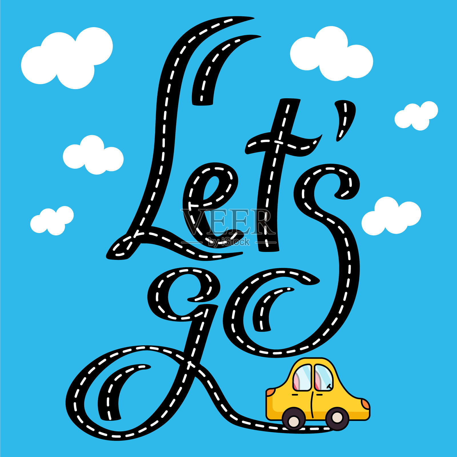 字体让去插画图片素材