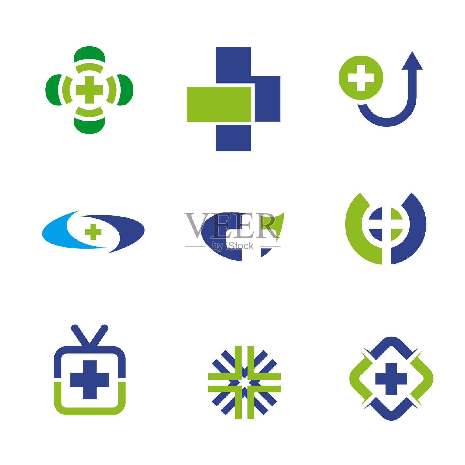 医疗标志设计模板图标素材