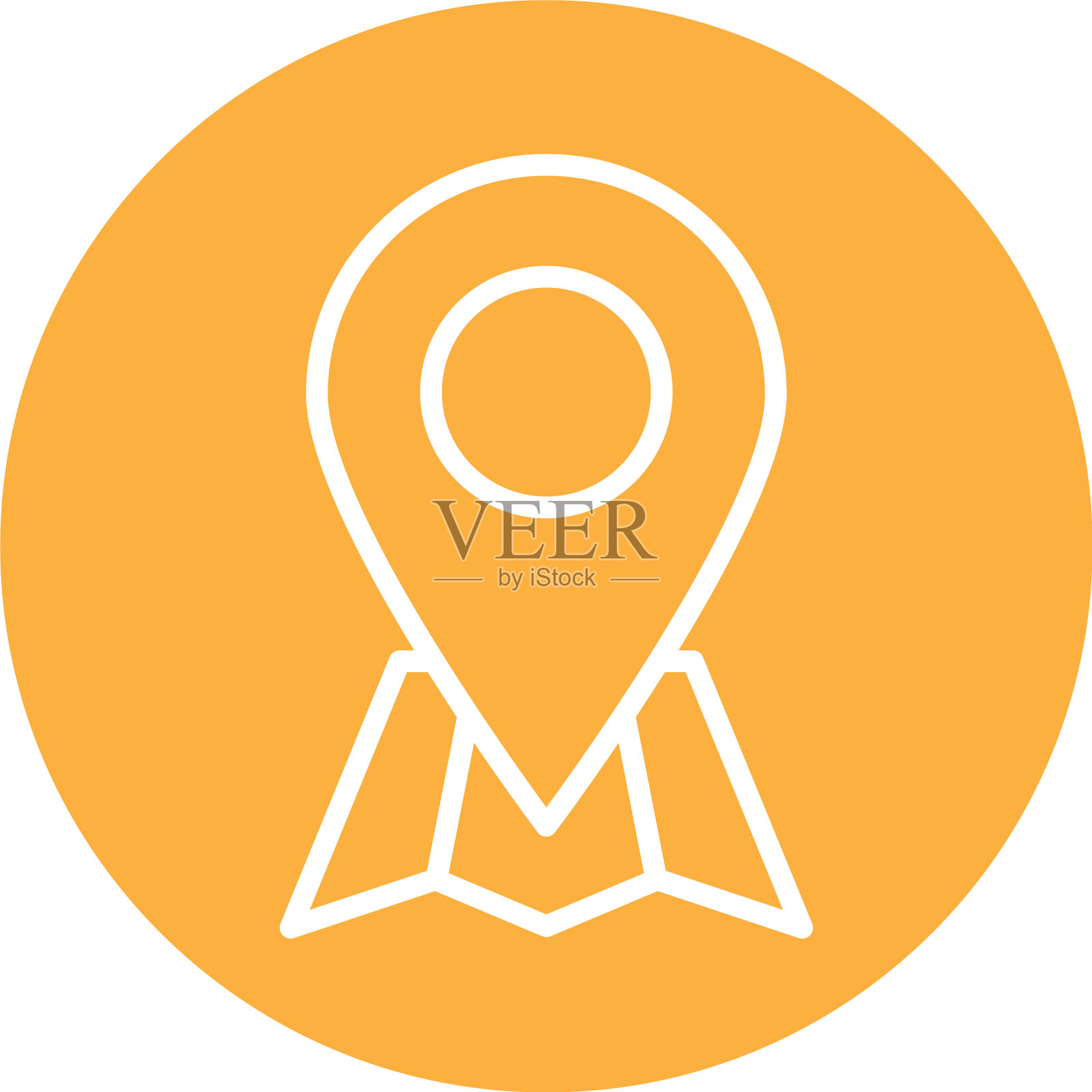 引脚指针位置块样式图标插画图片素材