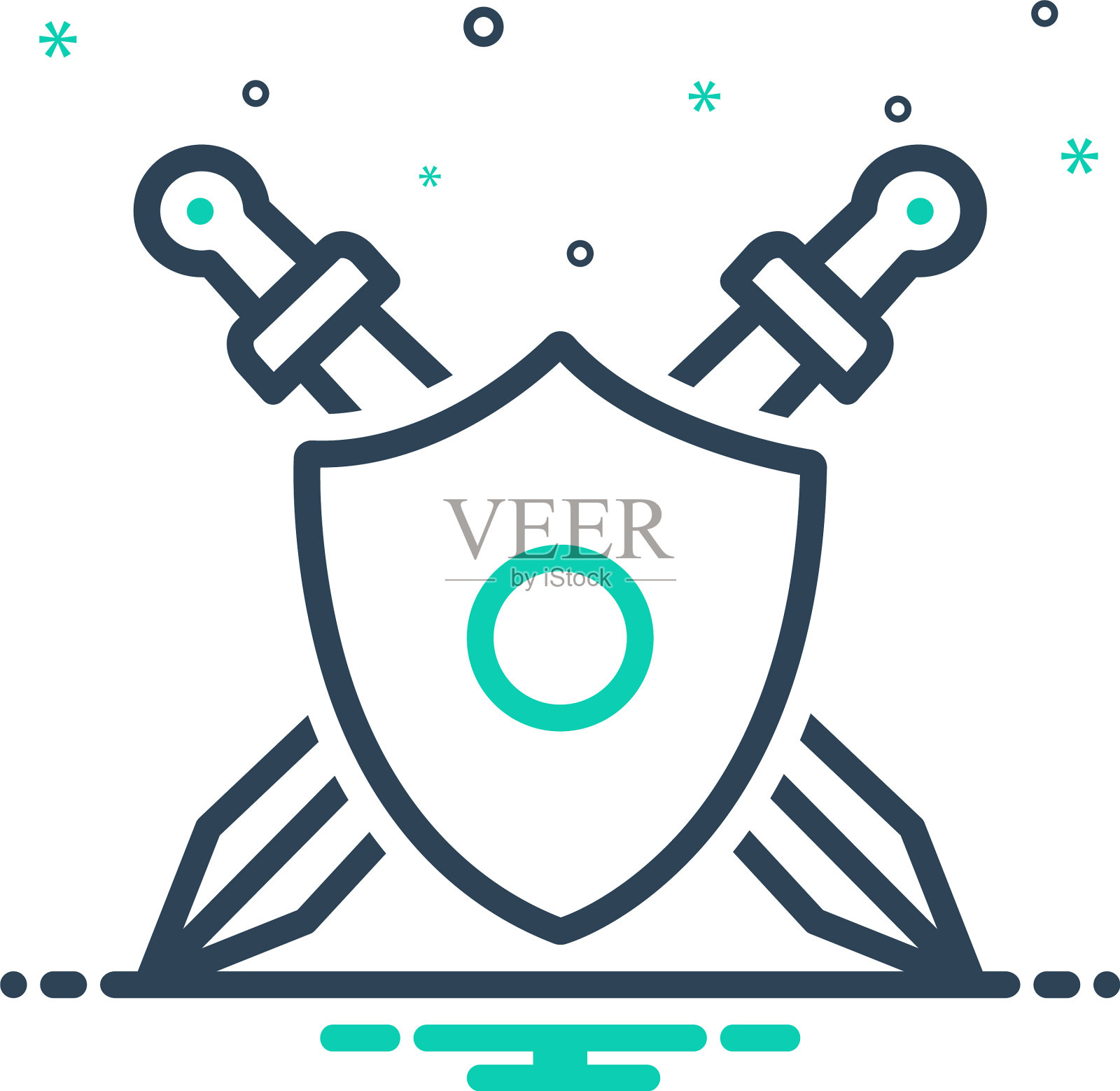 防守插画图片素材