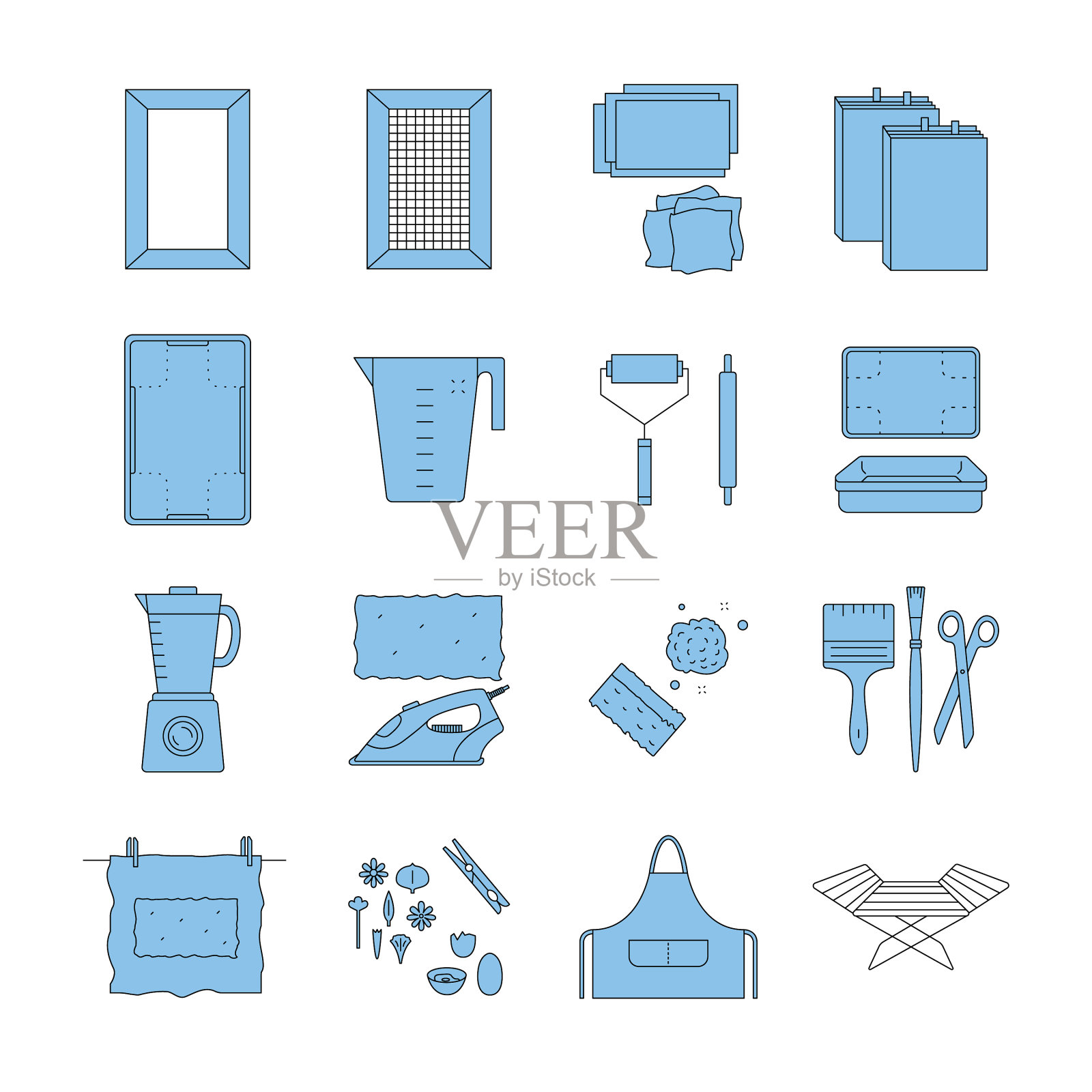 物品的手造纸图标集图标素材