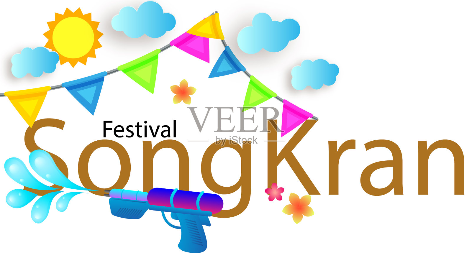 快乐泰国宋干节元素设计元素图片