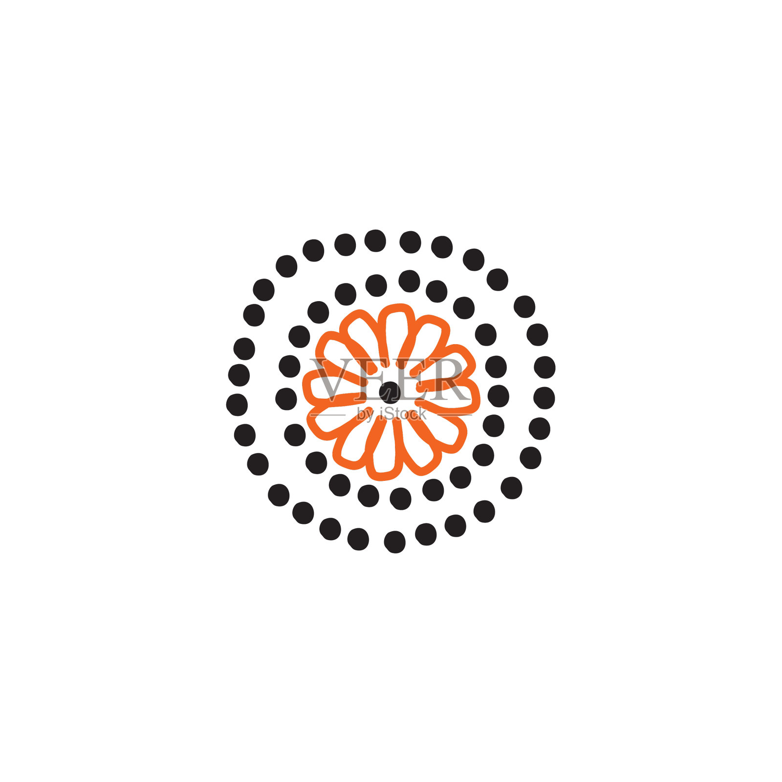 原住民艺术点画图标标志设计插画图片素材