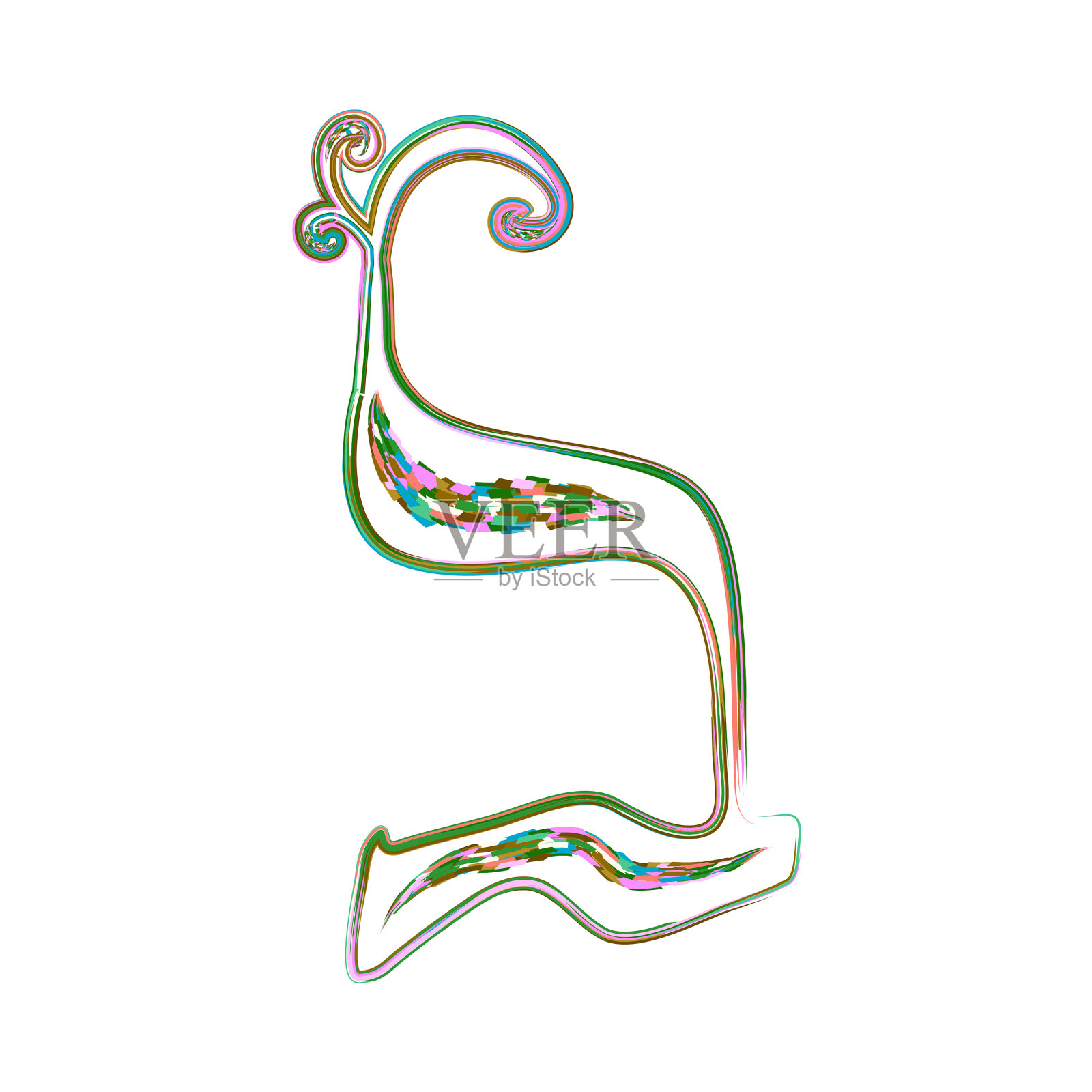 希伯来字母书法装饰字体黄金设计元素图片