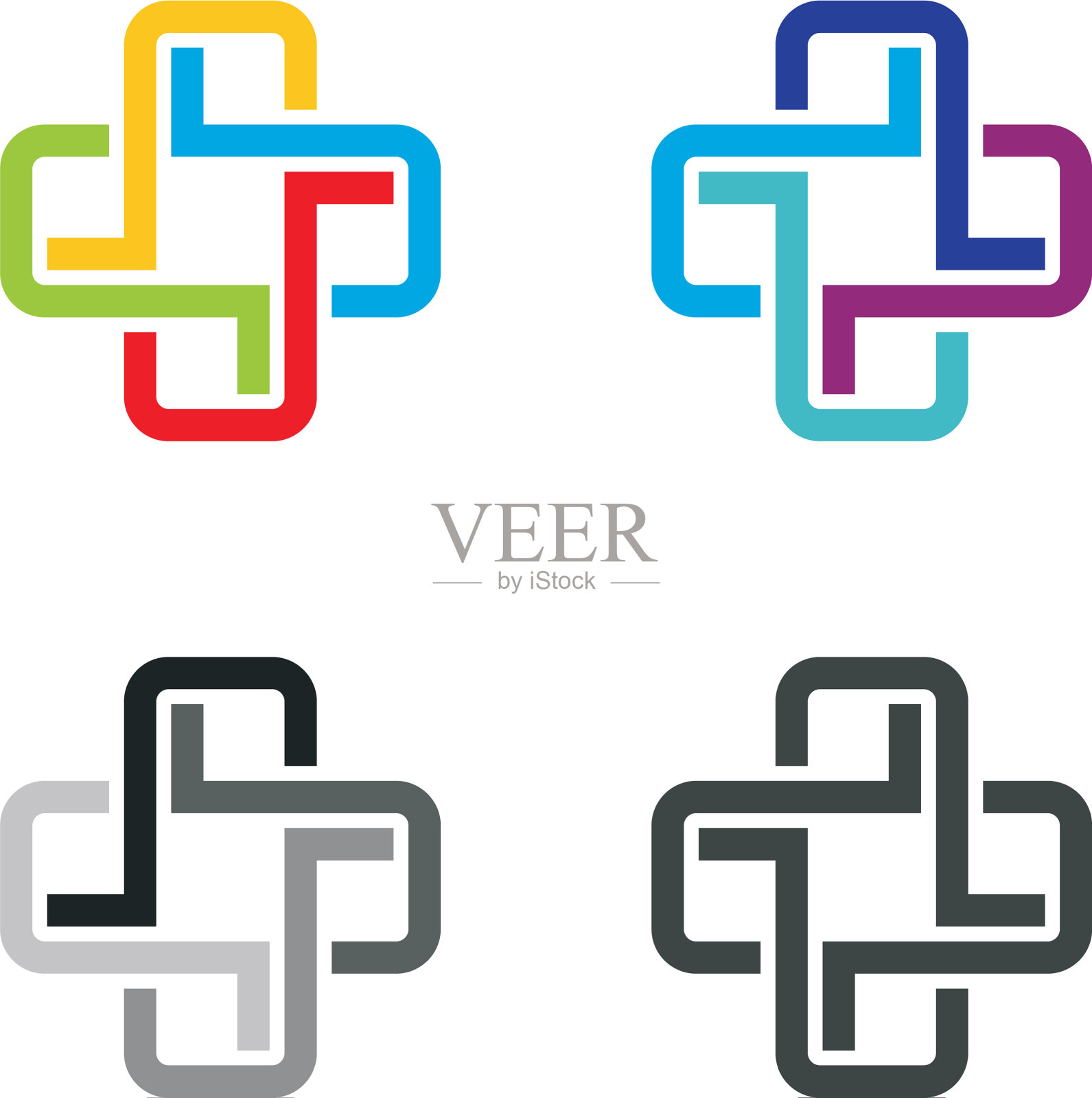 设置跨卫生保健标志模板设计eps 10图标素材