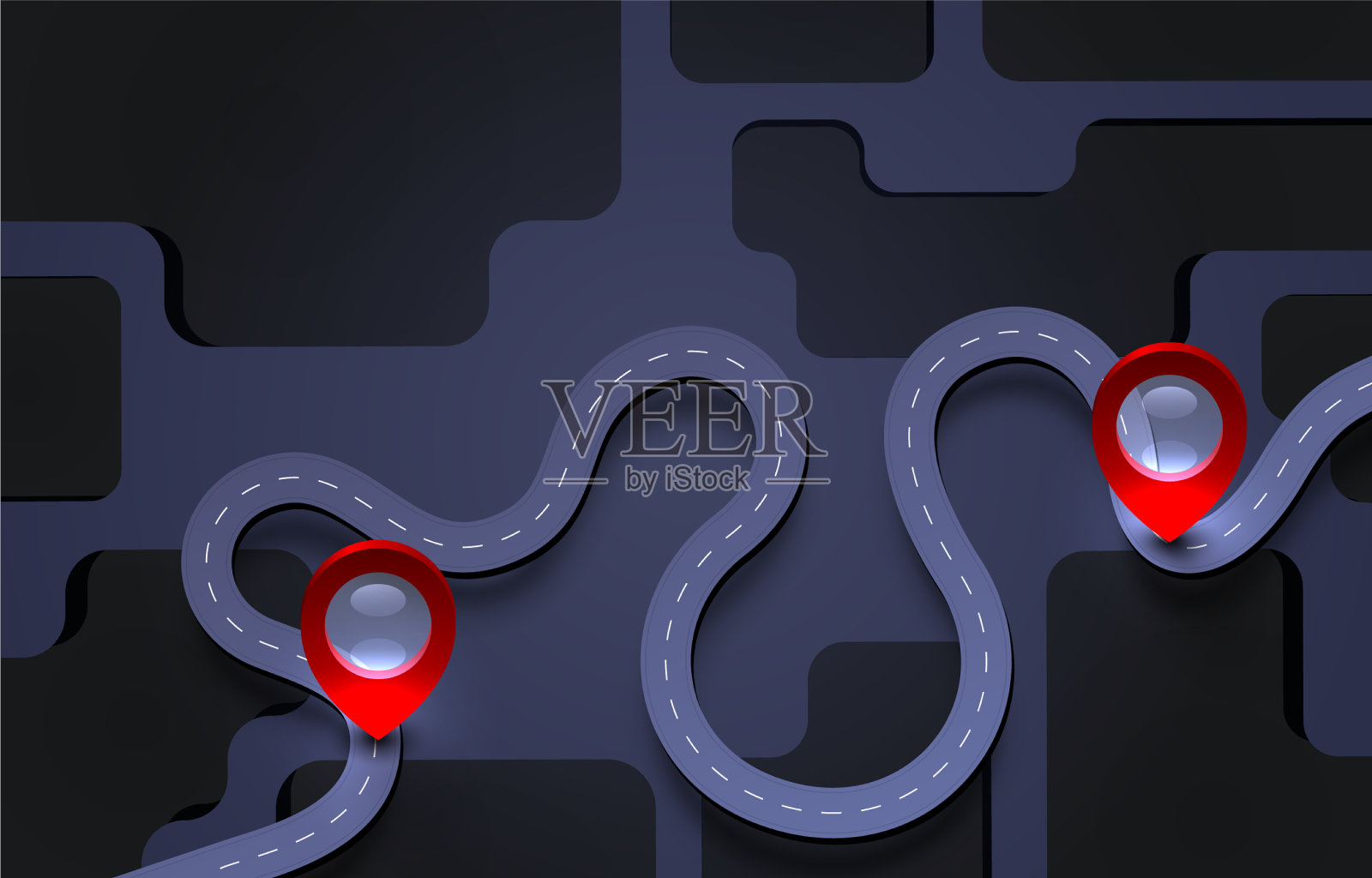 公路旅行出租车铺路位置插画图片素材