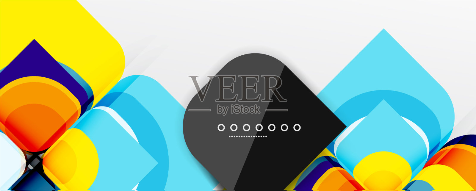 抽象背景-几何剪纸设计插画图片素材