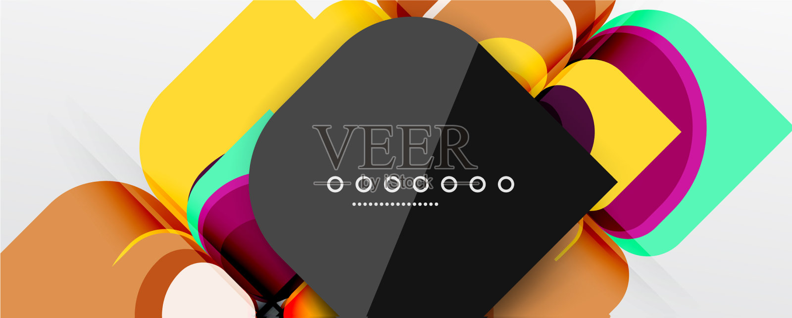 抽象背景-几何剪纸设计插画图片素材