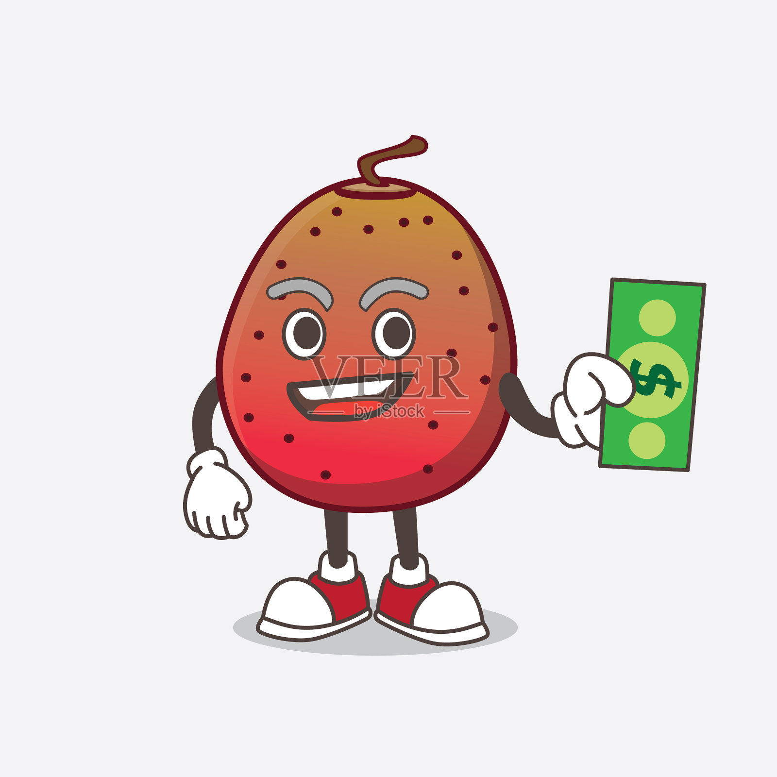 印度FIG卡通吉祥物人物给美元插画图片素材