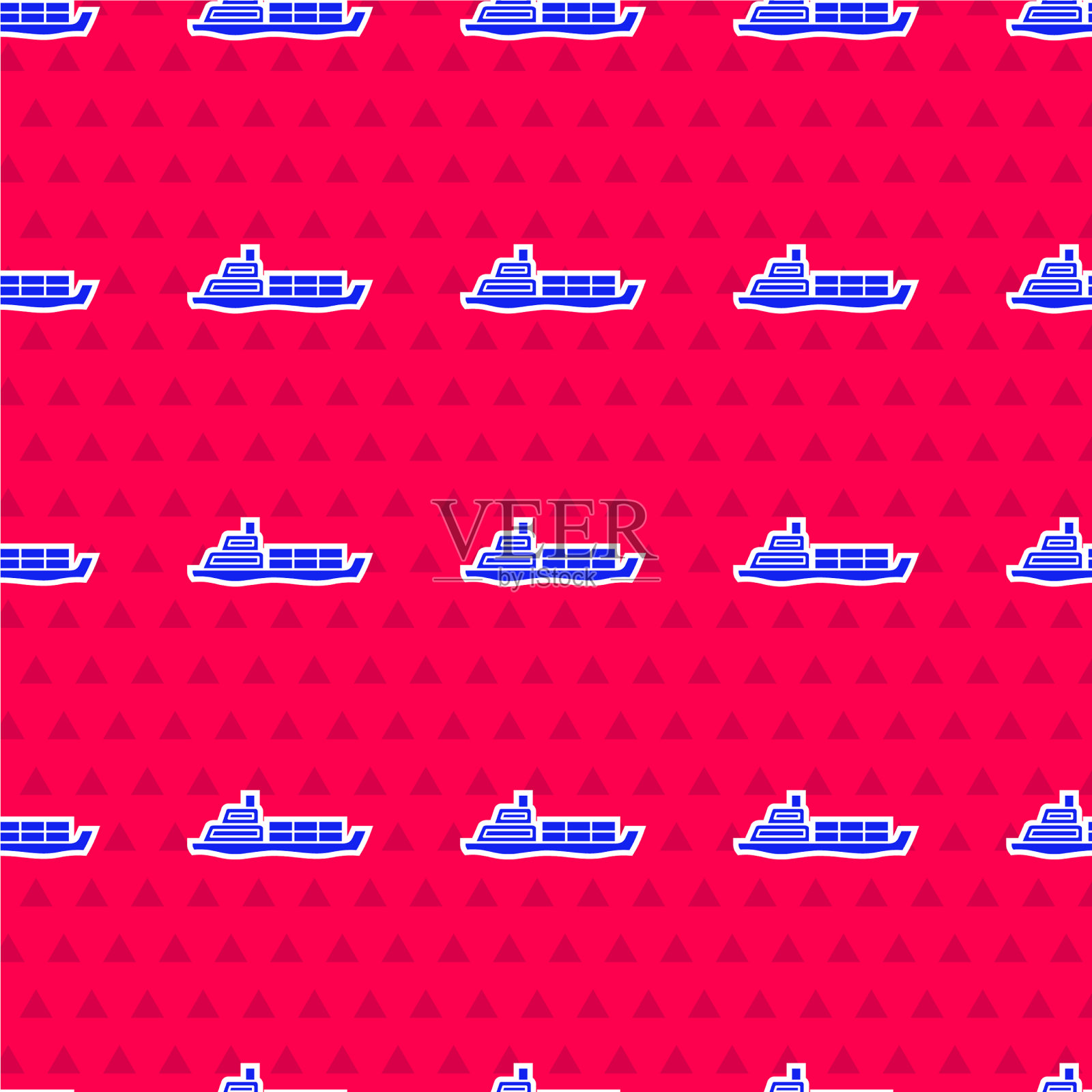 蓝色油轮图标隔离无缝船插画图片素材