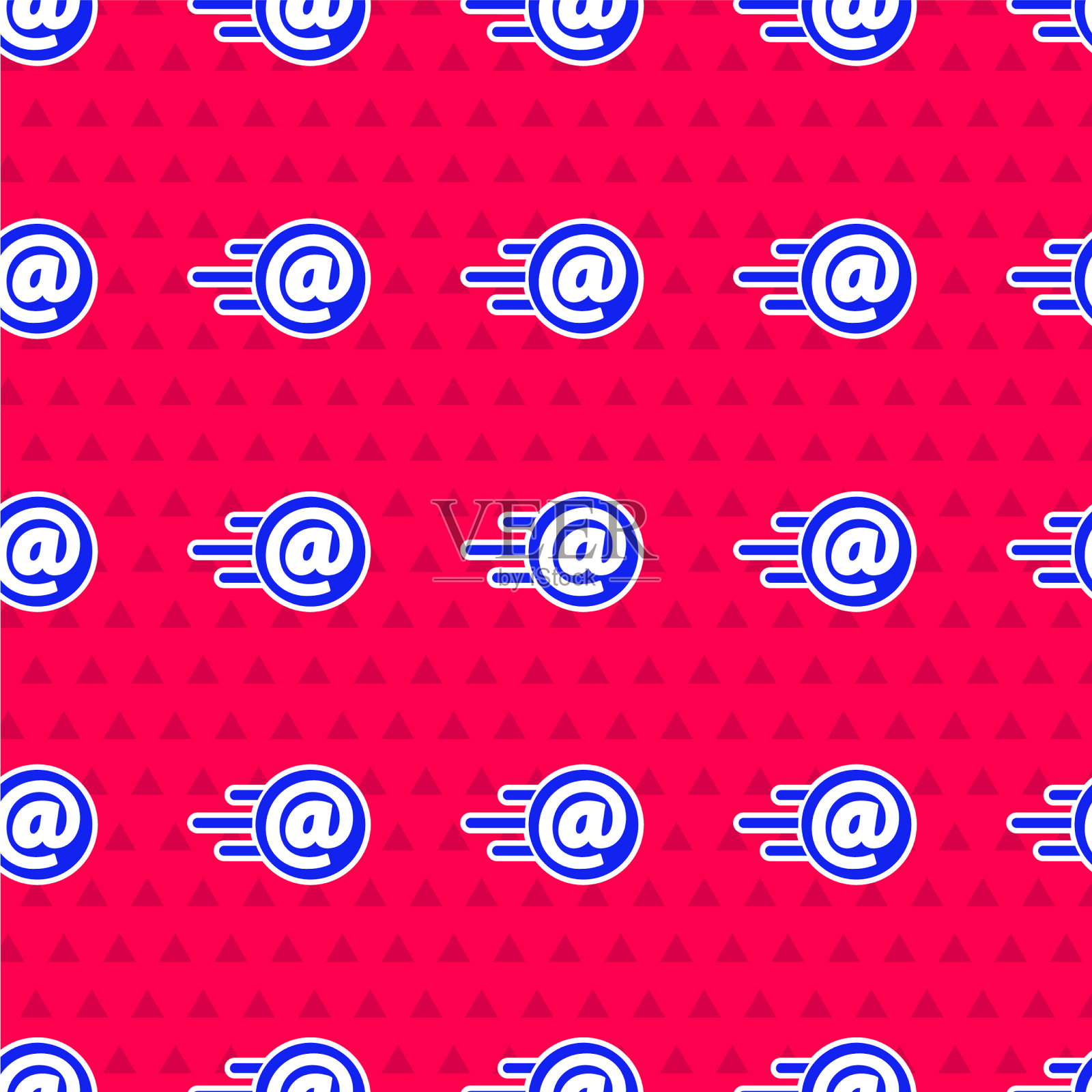 蓝色邮件和电子邮件图标无缝隔离插画图片素材