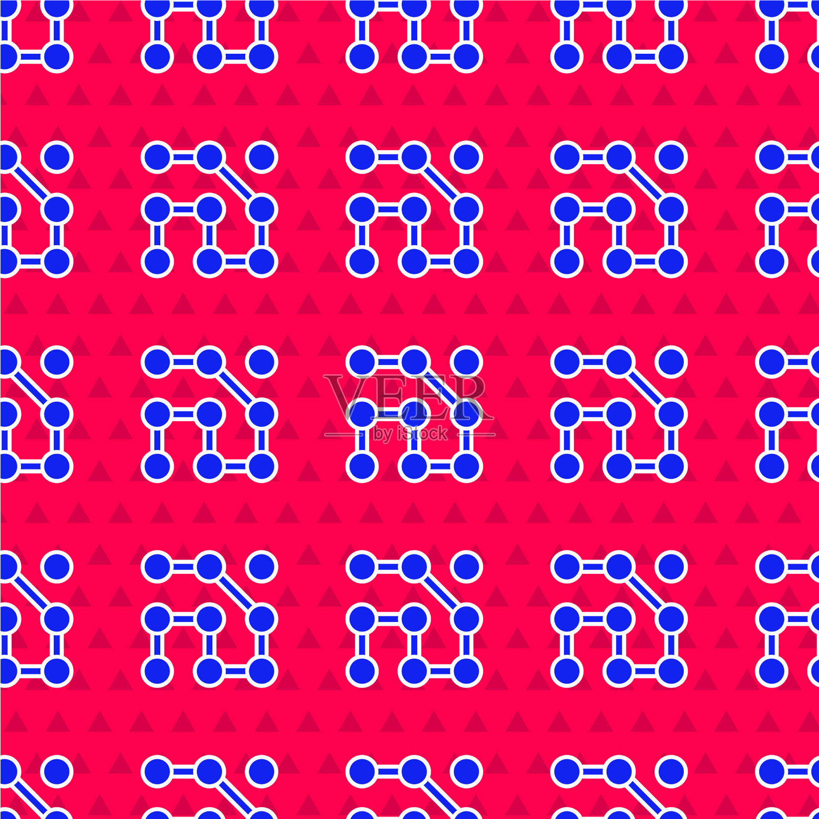 蓝色图形密码保护和安全访问插画图片素材