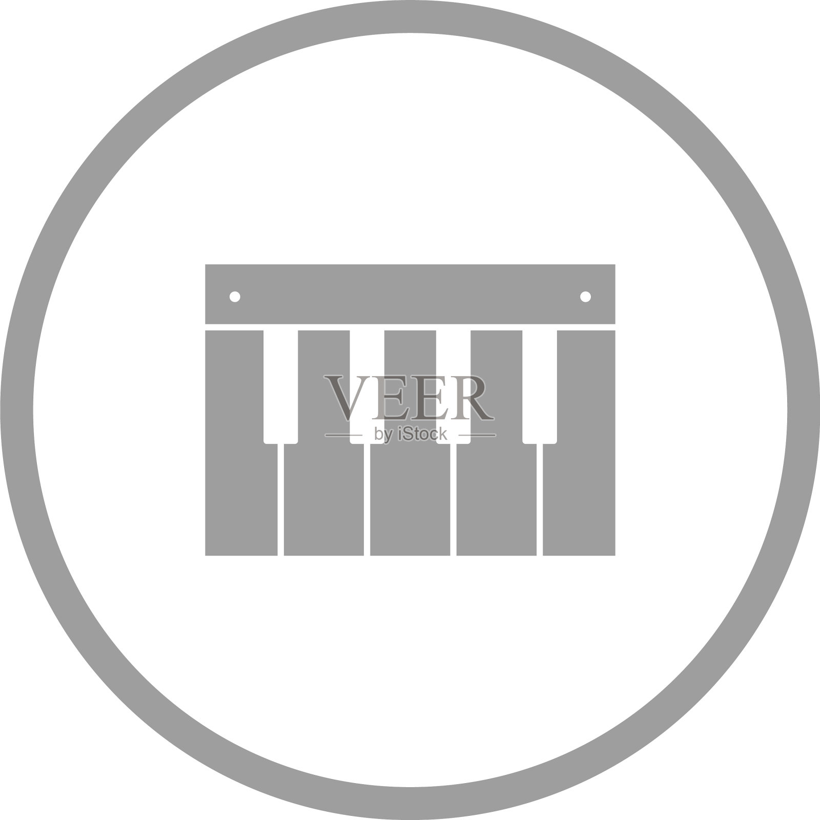 独特的钢琴字形图标图标素材