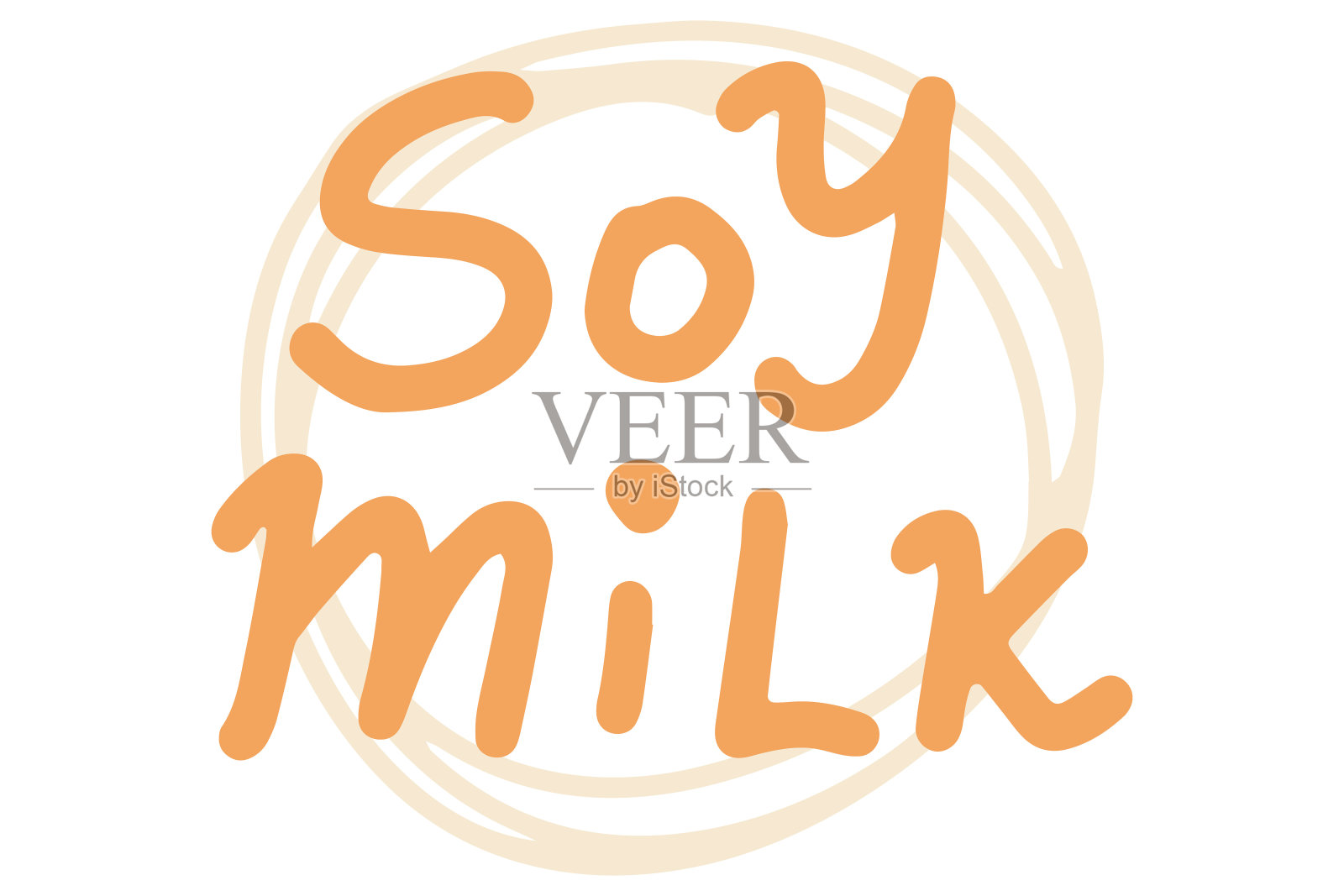 豆奶。矢量元素的标志，标签，徽章，贴纸。白色背景上的矢量插图隔离。有机、生态、健康食品。插画图片素材