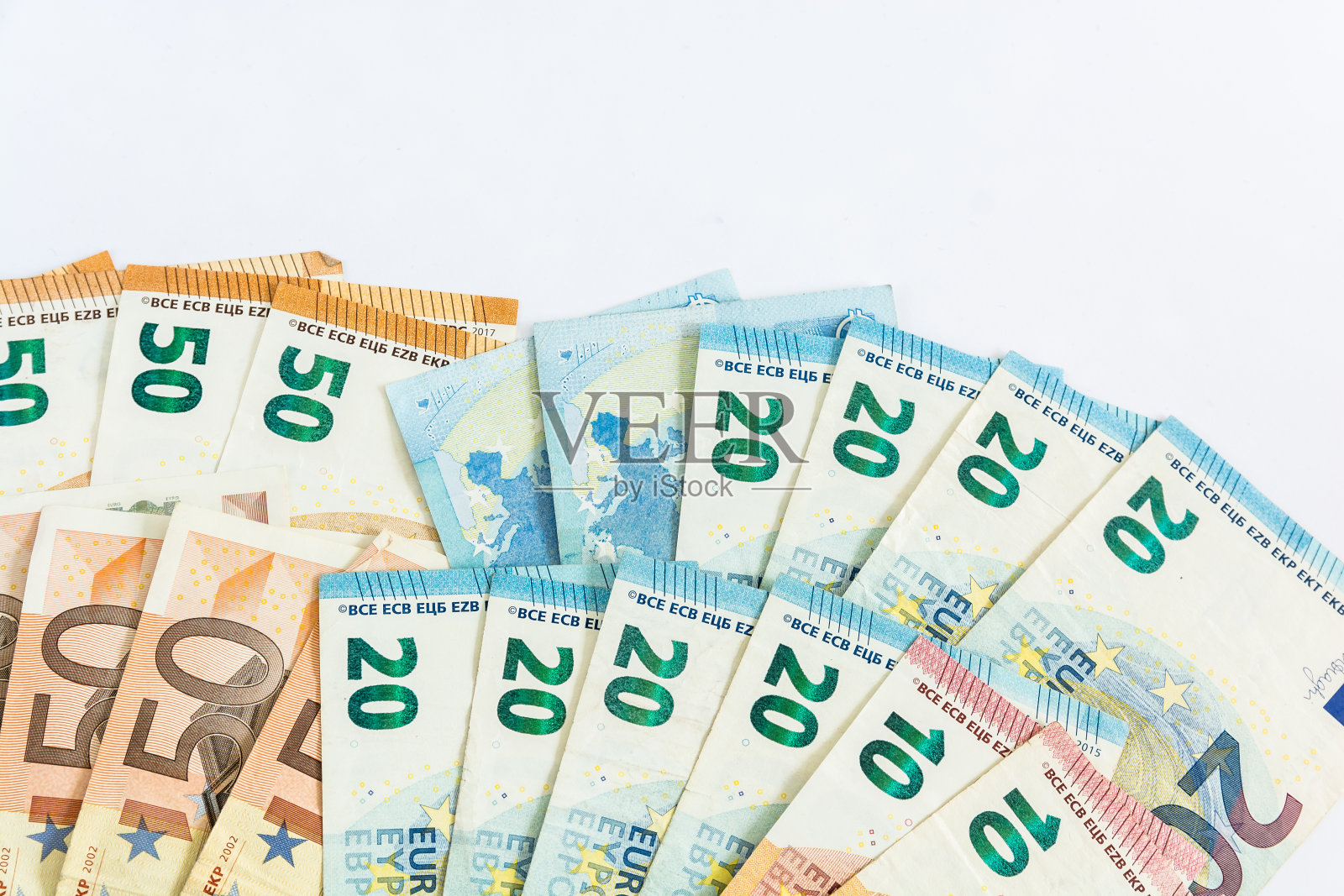 欧元钞票堆放得很近照片摄影图片